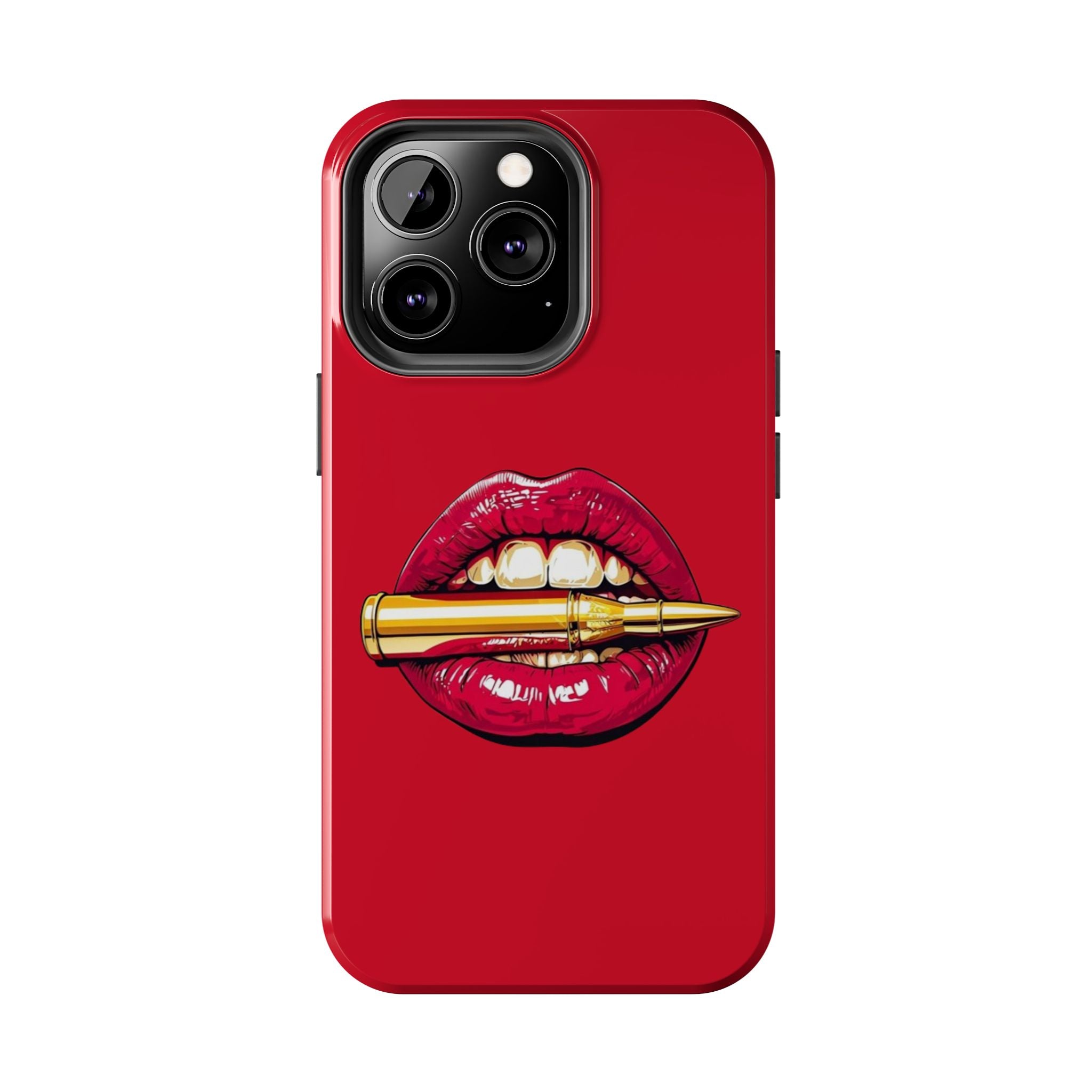 Bold Lipstick Phone Case - Tough Cover for Trendsetters, Vibrant Red Phone Skin, Fashionable Phone Accessory, Unique Gift for Her, [...]