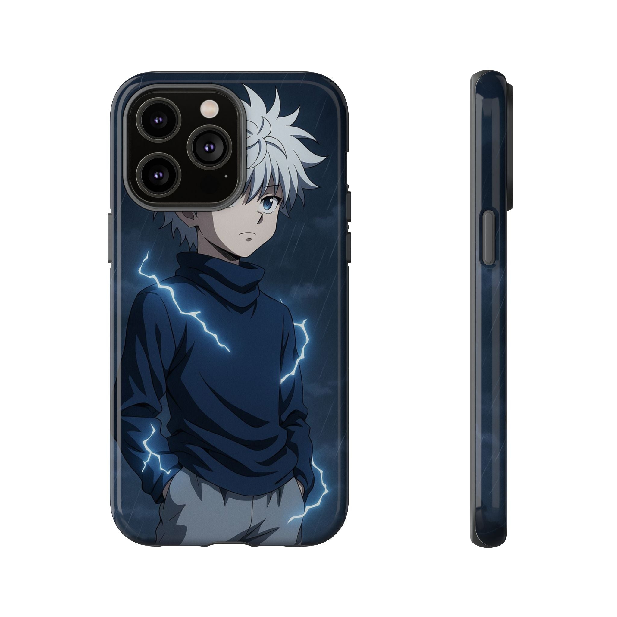 Anime Phone Case Featuring Lightning Design,