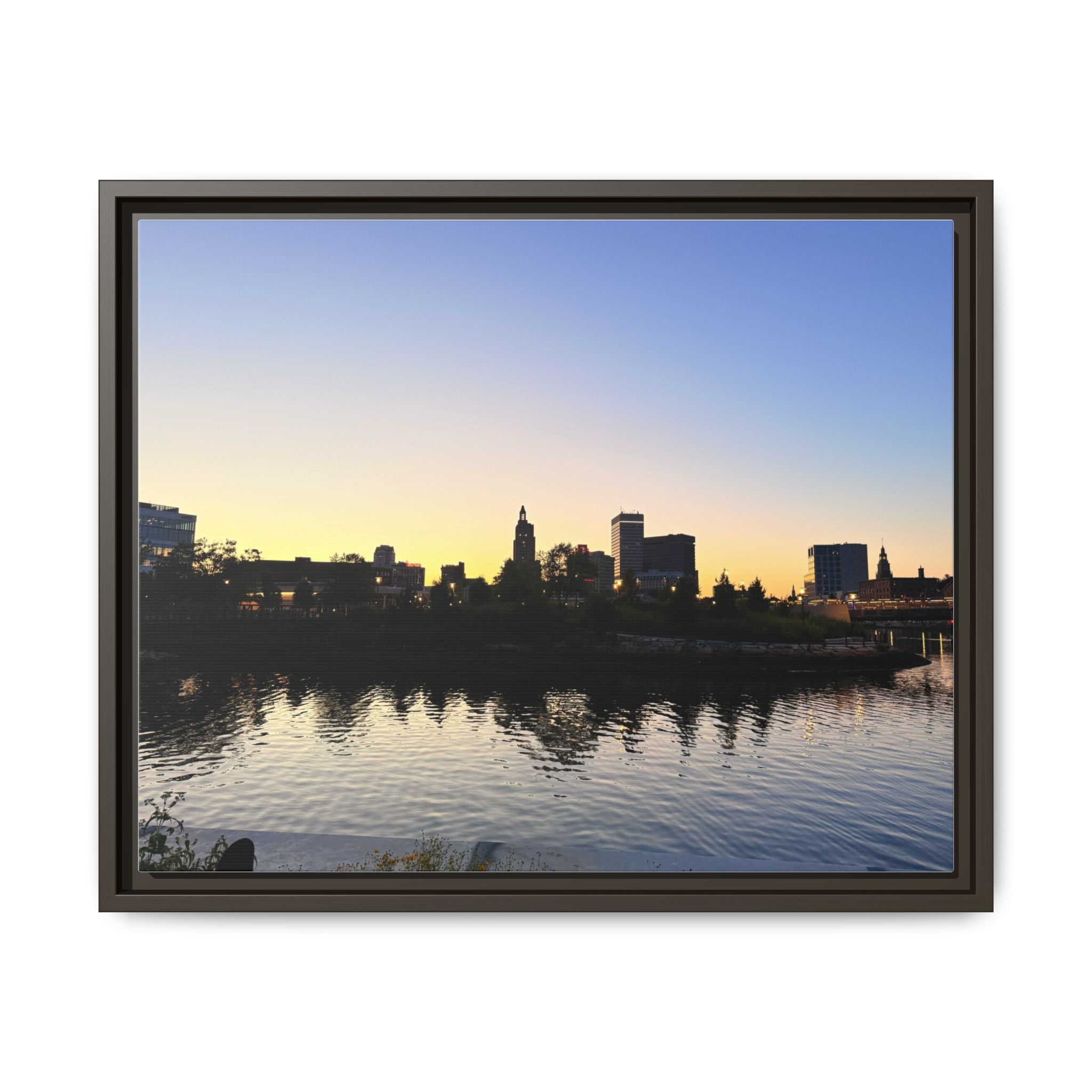 City Skyline Sunset Wall Art