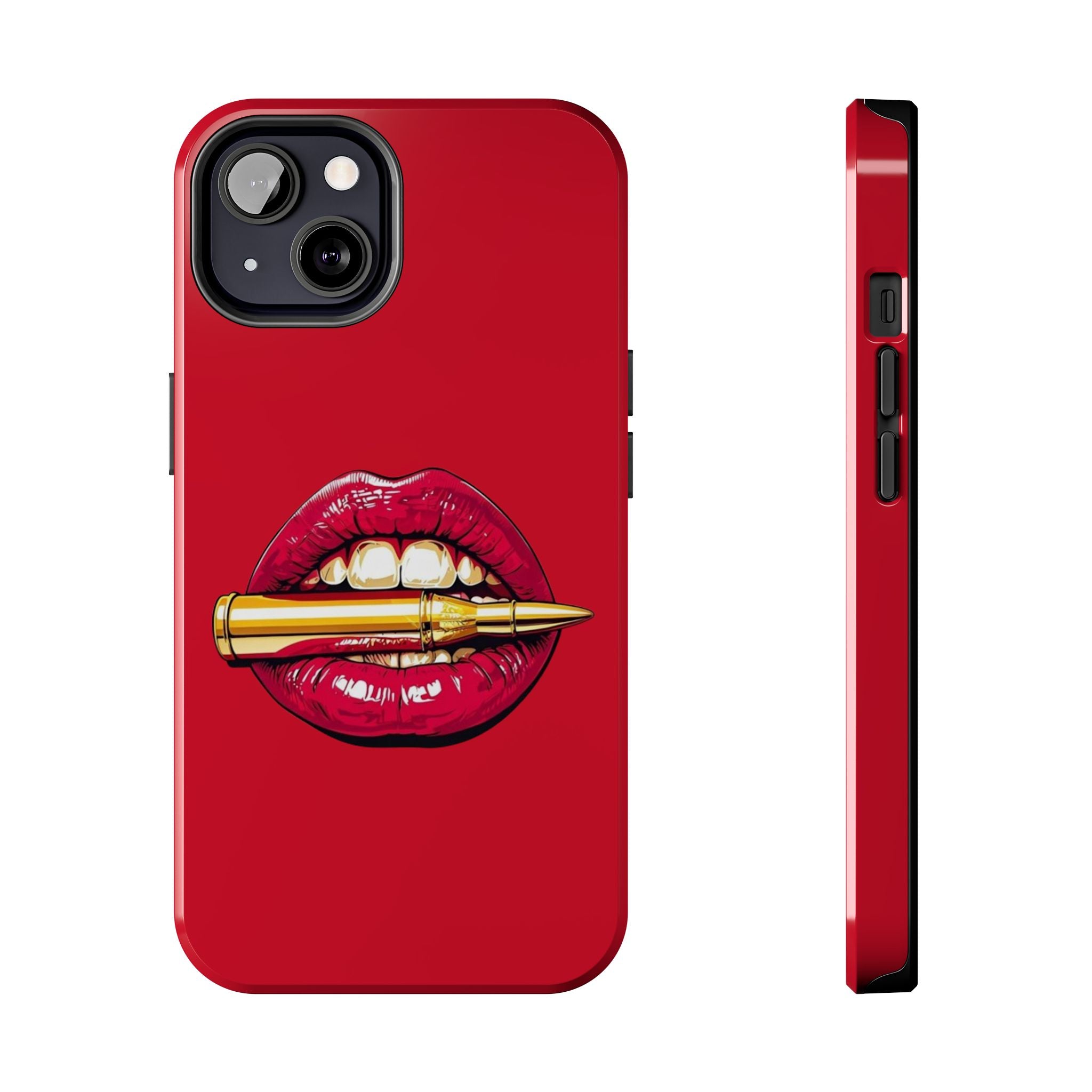Bold Lipstick Phone Case - Tough Cover for Trendsetters, Vibrant Red Phone Skin, Fashionable Phone Accessory, Unique Gift for Her, [...]