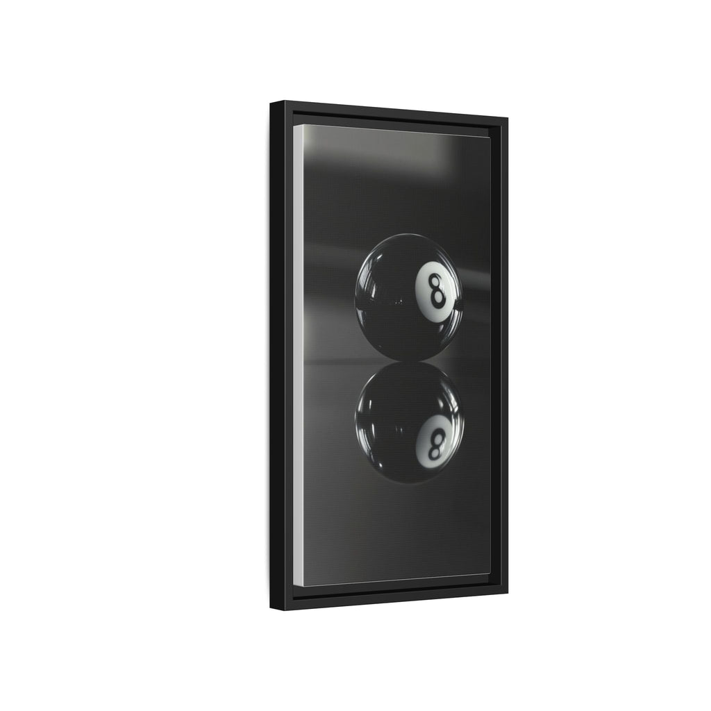 Eight Ball Reflection Matte Framed Canvas Print