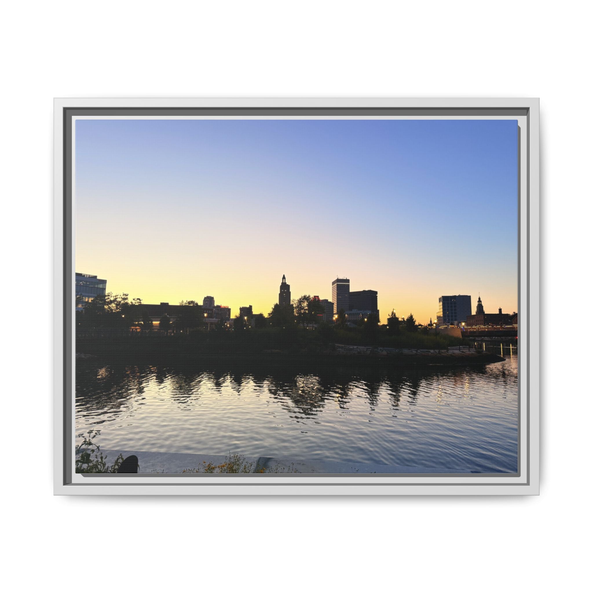 City Skyline Sunset Wall Art