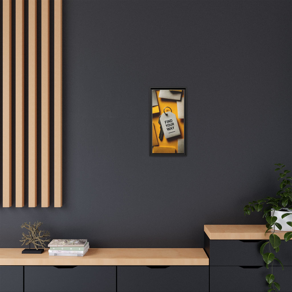 Find Your Way Motivational Wall Art — Framed Matte Canvas