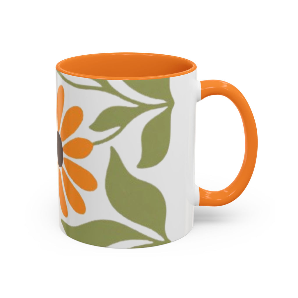 Colorful Floral Mugs, Bright Ceramic Coffee Cups