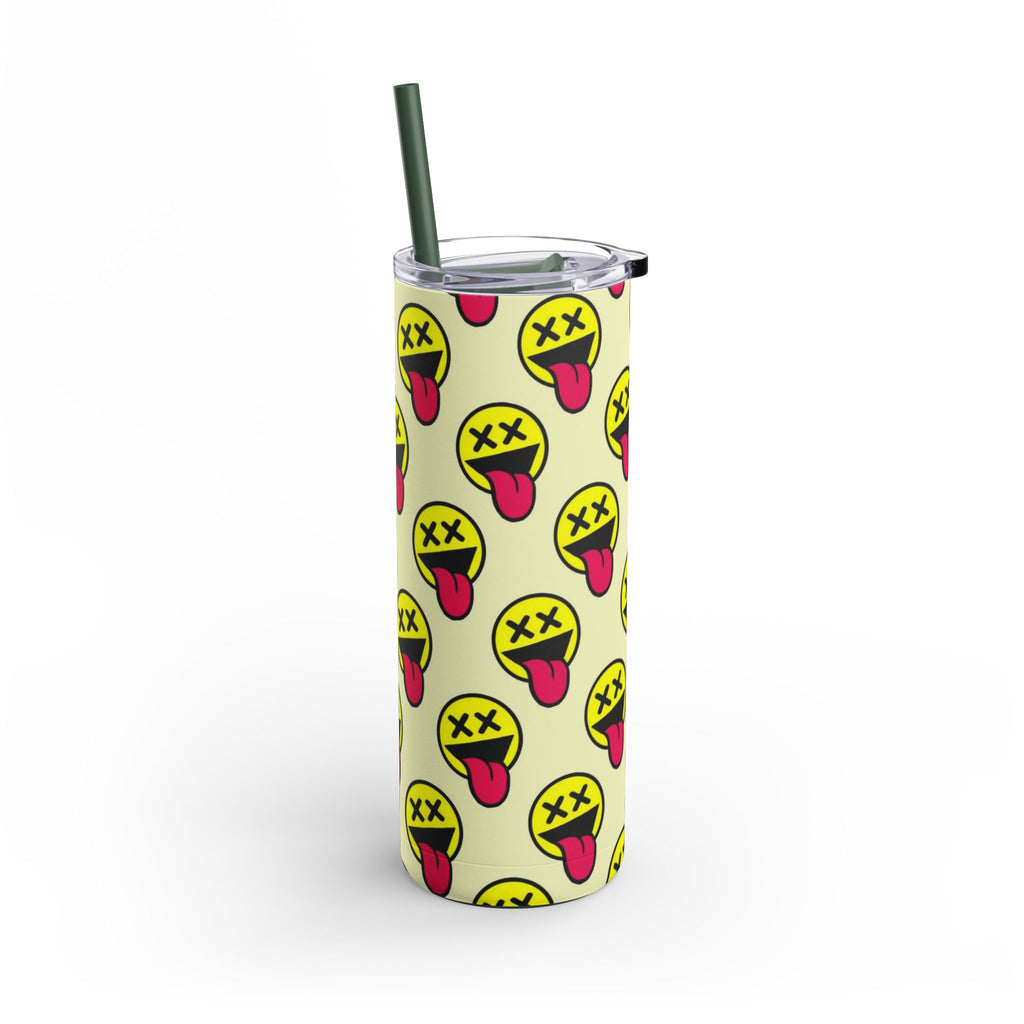 Funny Emoji Tumbler, 20oz, Party Cup, Gift for Teens, Drinkware, Kawaii Style, Summer Vibes, Unique Design