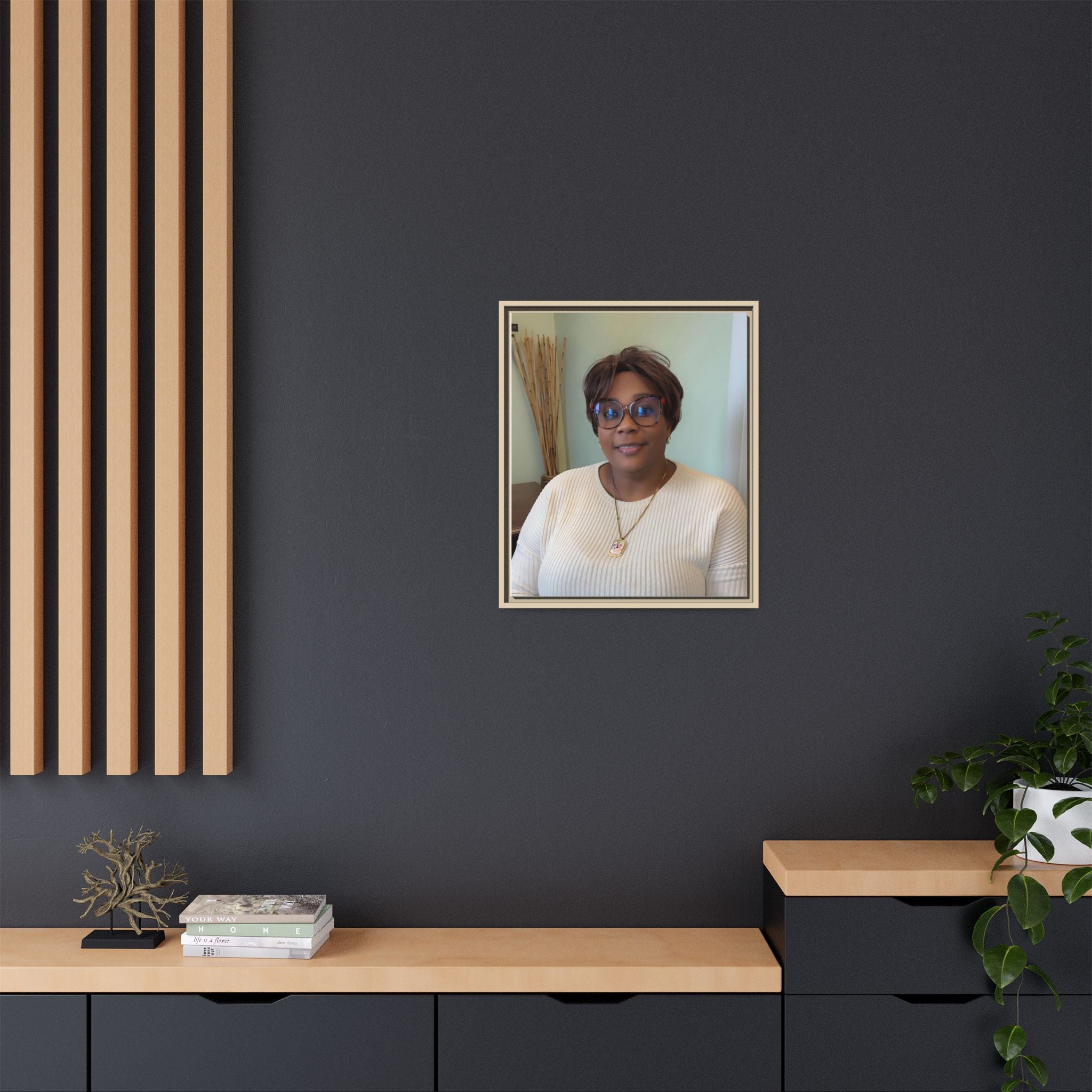 Framed Matte Canvas Portrait Print — Personalized Wall Art Gift