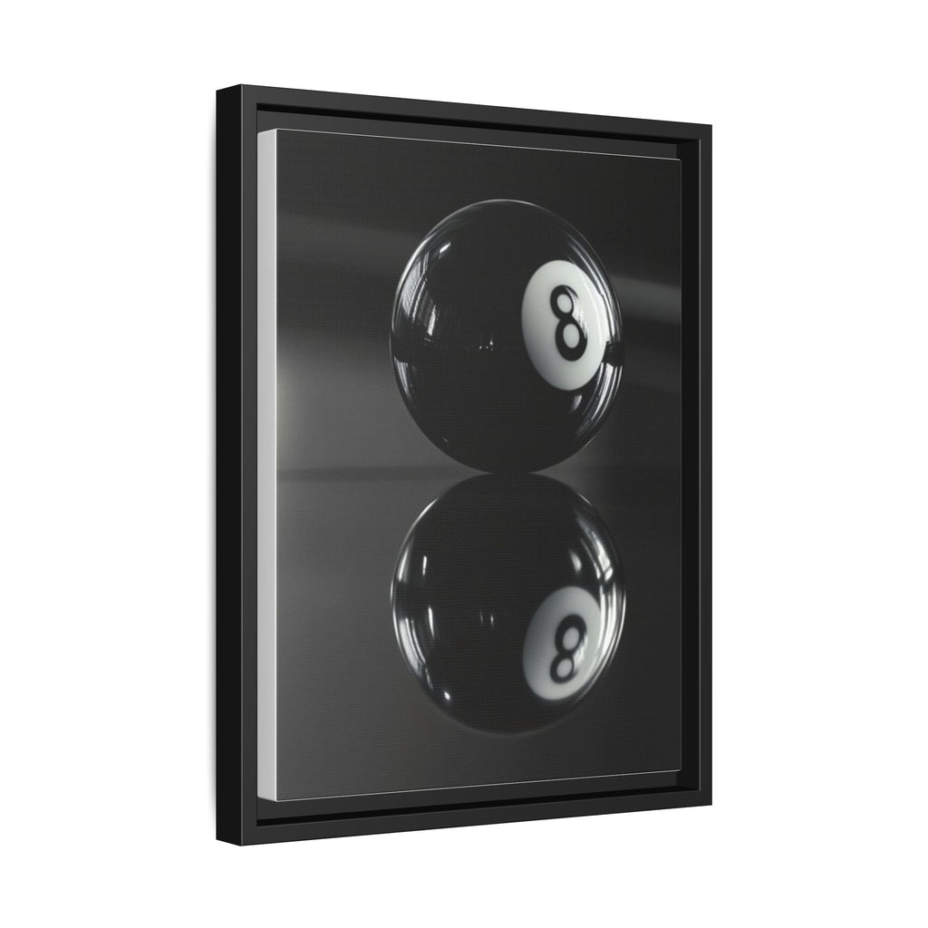 Eight Ball Reflection Matte Framed Canvas Print