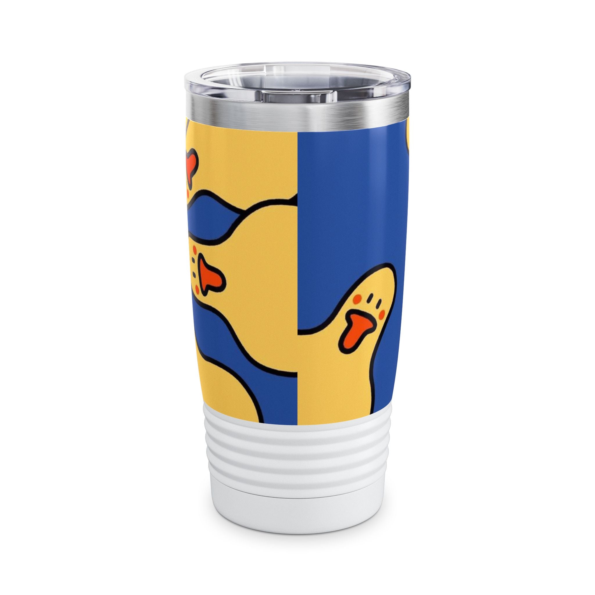 Playful Duck Pattern Tumbler