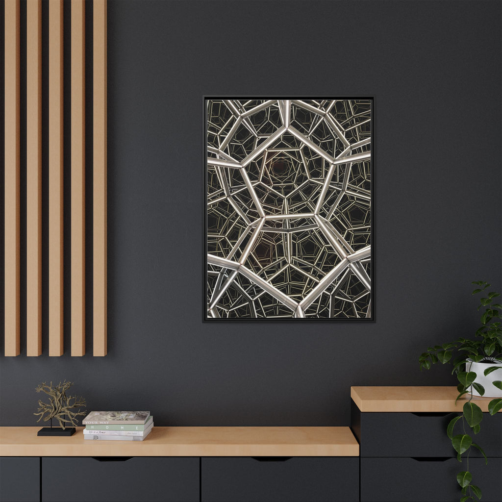 Framed Wall Art Print, Modern Geometric Canvas, Abstract Home Decor, Unique Gift, Stylish Office Art, Contemporary Room Decor