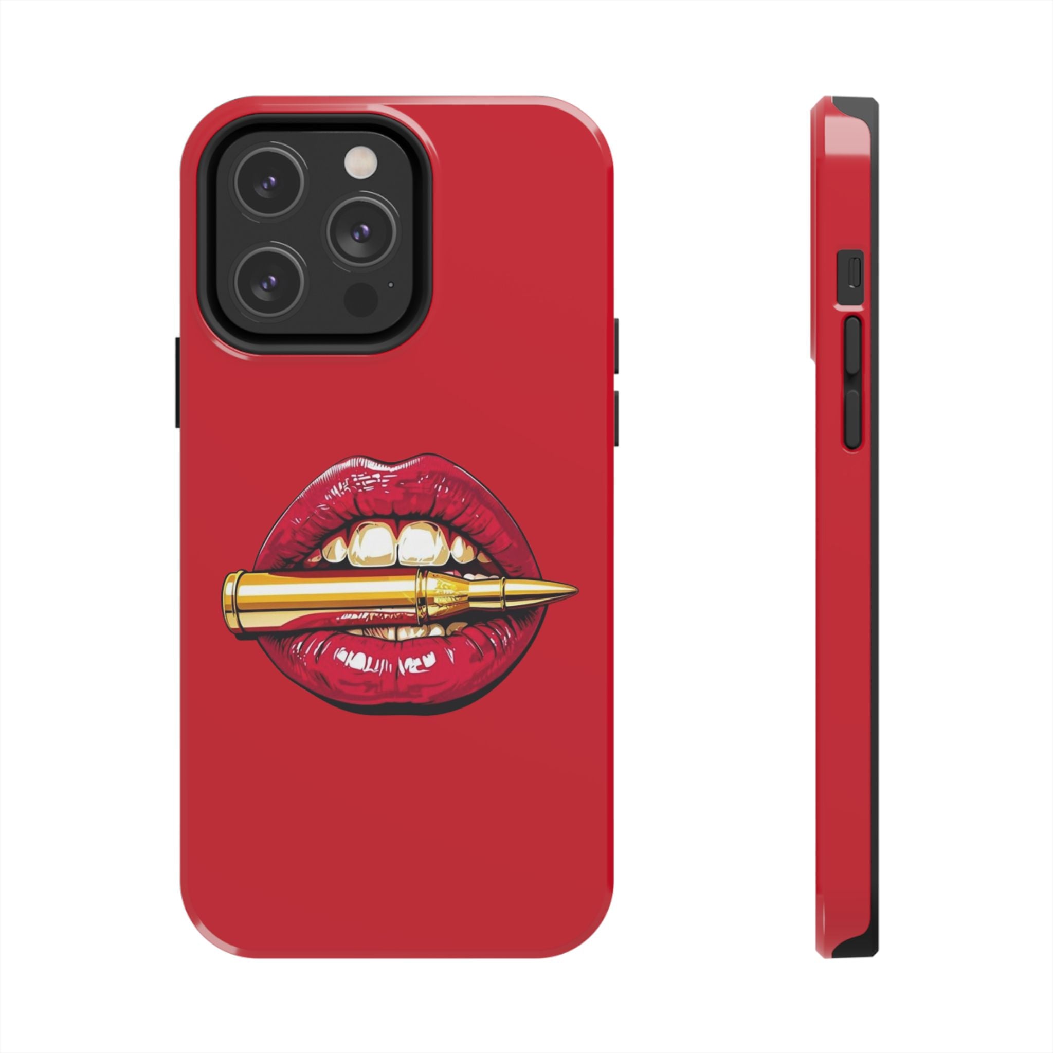 Bold Lipstick Phone Case - Tough Cover for Trendsetters, Vibrant Red Phone Skin, Fashionable Phone Accessory, Unique Gift for Her, [...]