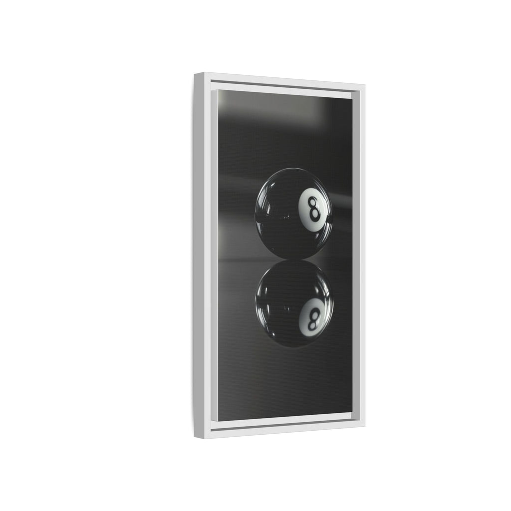 Eight Ball Reflection Matte Framed Canvas Print
