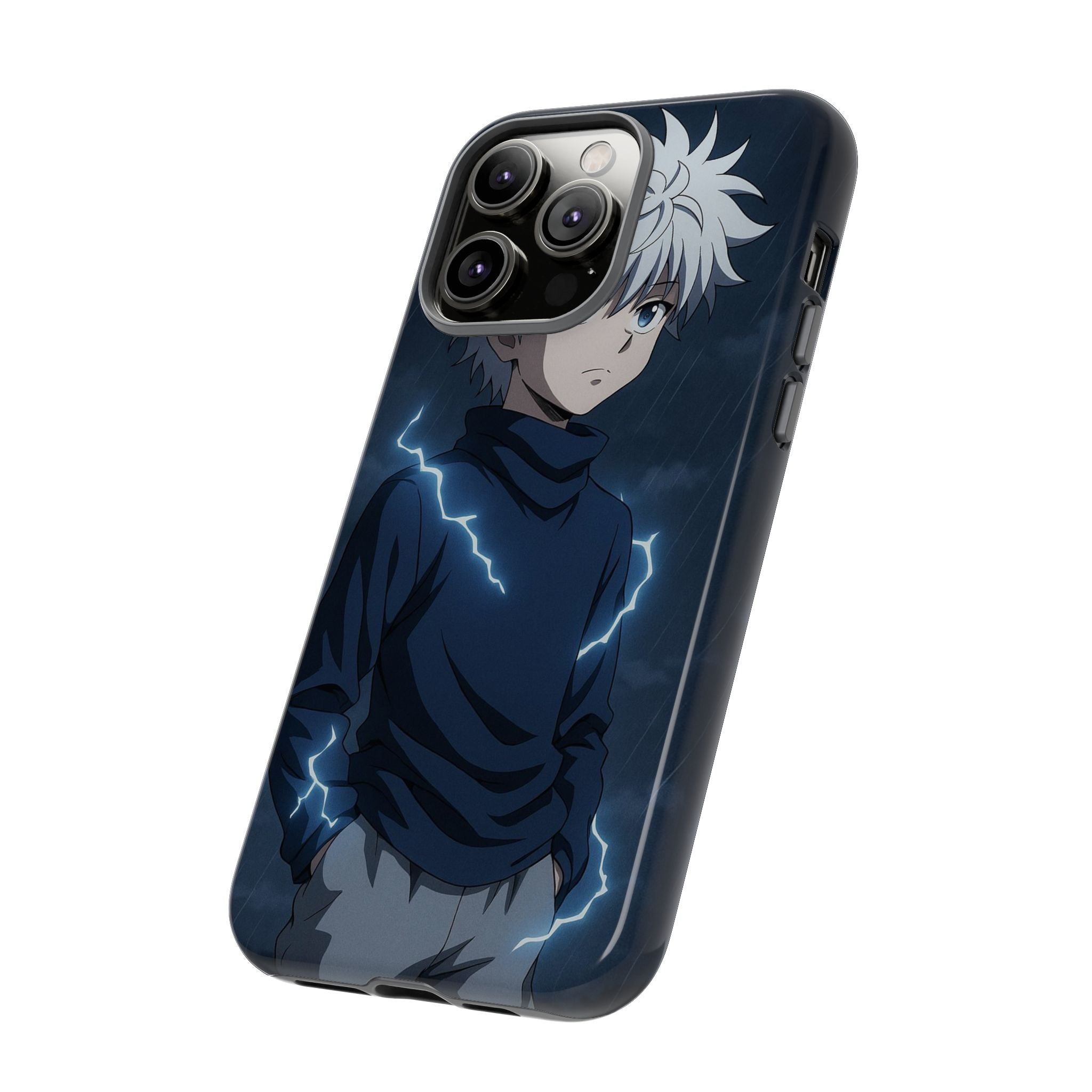 Anime Phone Case Featuring Lightning Design,