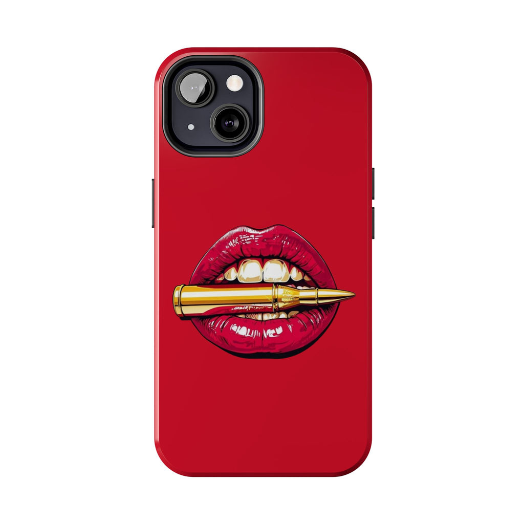 Bold Lipstick Phone Case - Tough Cover for Trendsetters, Vibrant Red Phone Skin, Fashionable Phone Accessory, Unique Gift for Her, [...]