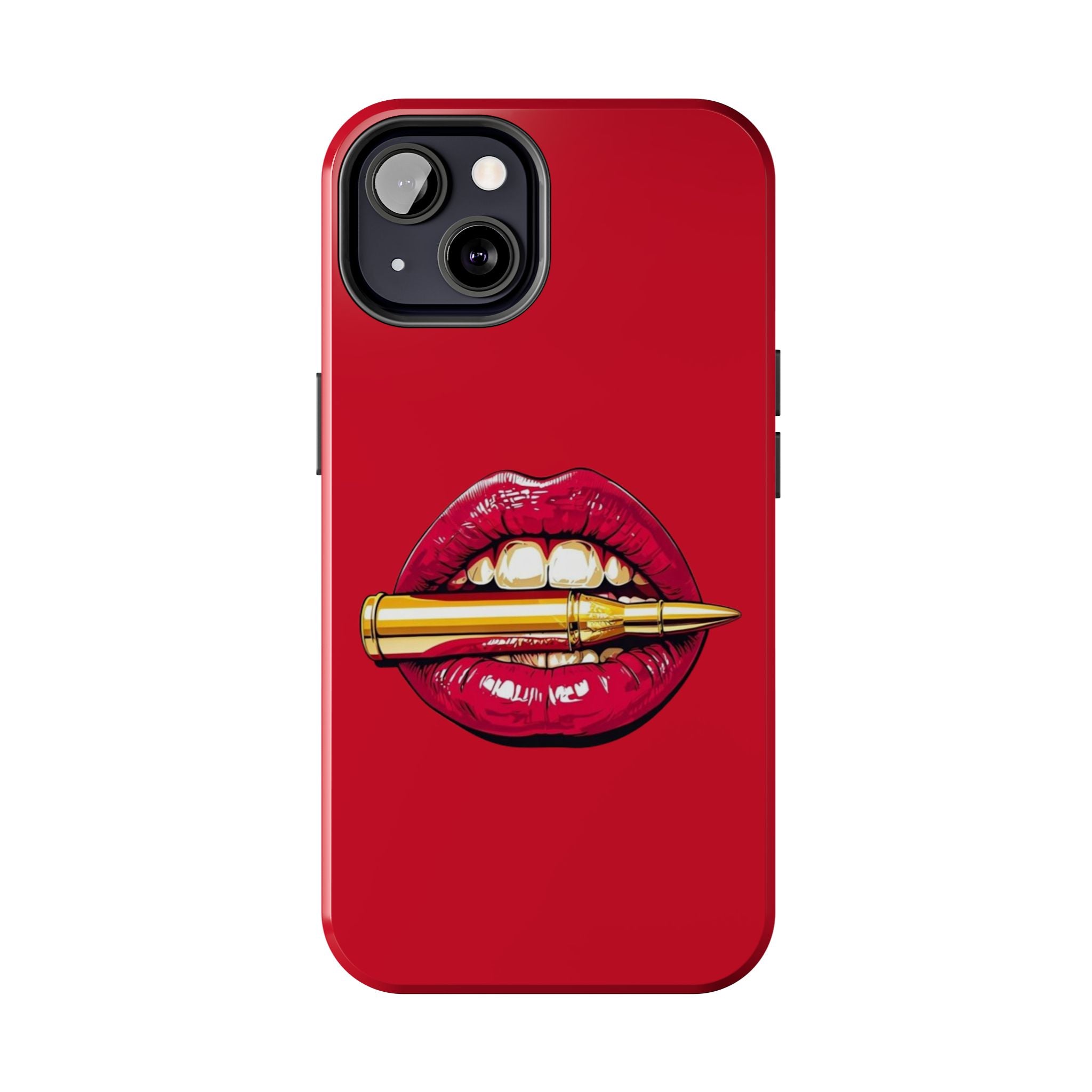 Bold Lipstick Phone Case - Tough Cover for Trendsetters, Vibrant Red Phone Skin, Fashionable Phone Accessory, Unique Gift for Her, [...]