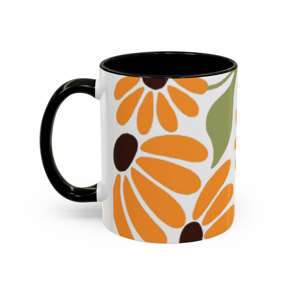 Colorful Floral Mugs, Bright Ceramic Coffee Cups