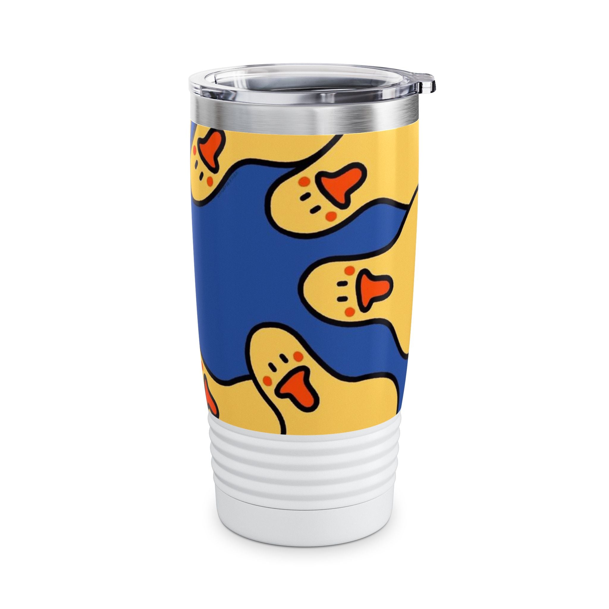 Playful Duck Pattern Tumbler