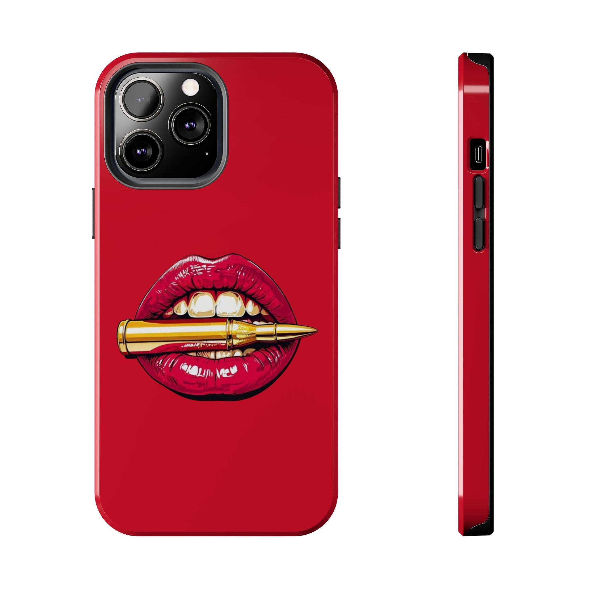 Bold Lipstick Phone Case - Tough Cover for Trendsetters, Vibrant Red Phone Skin, Fashionable Phone Accessory, Unique Gift for Her, [...]