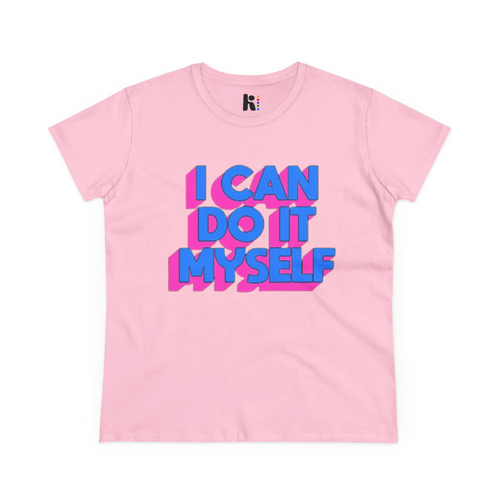 I Can Do It Myself  Tee — Retro 3D Empowerment Graphic Shirt