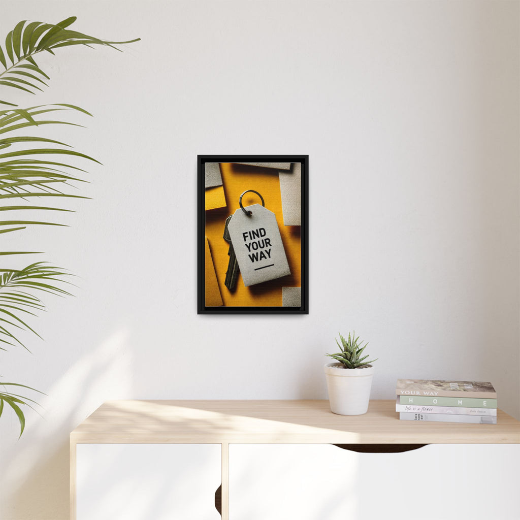 Find Your Way Motivational Wall Art — Framed Matte Canvas