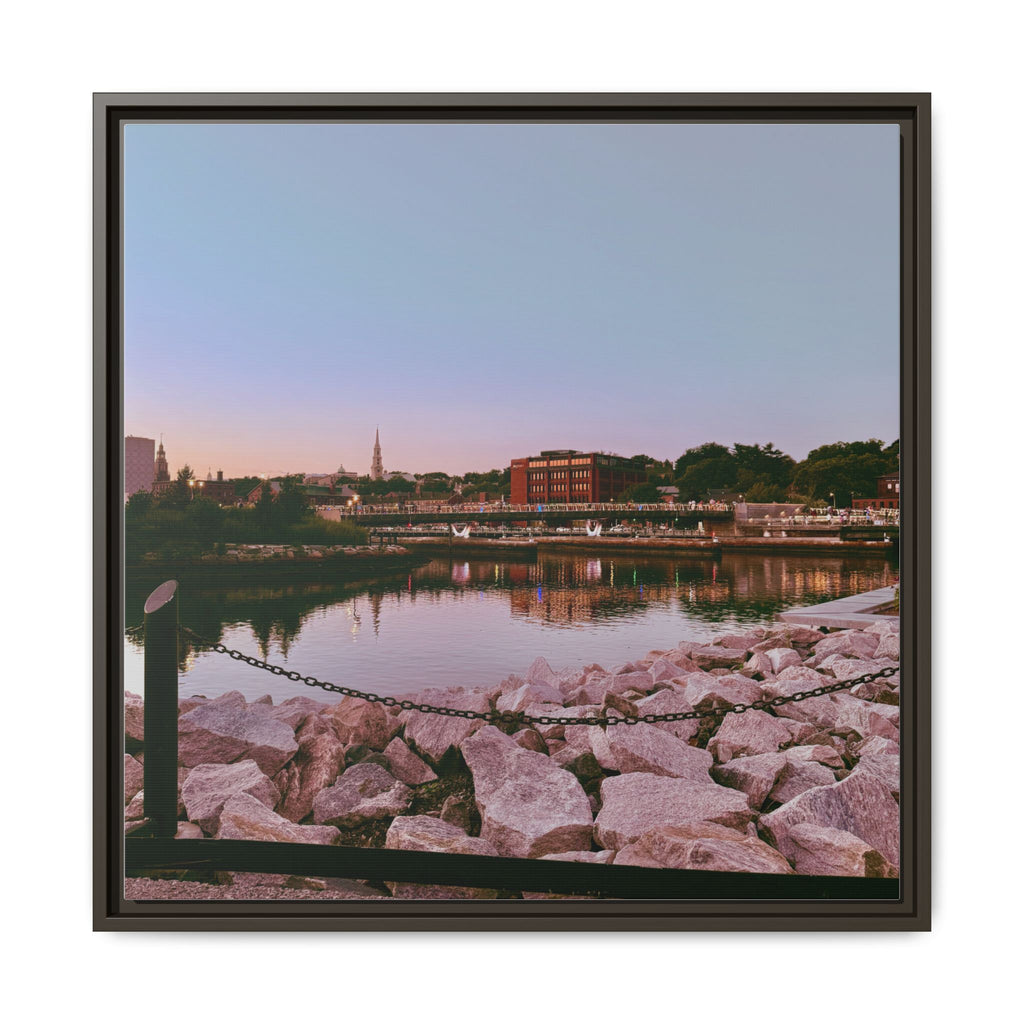 Tranquil Harbor Sunset Wall Art