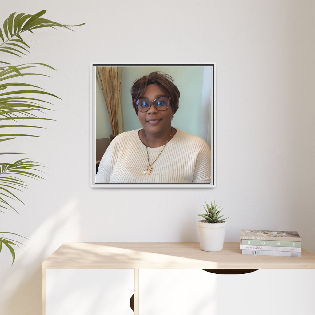 Framed Matte Canvas Portrait Print — Personalized Wall Art Gift