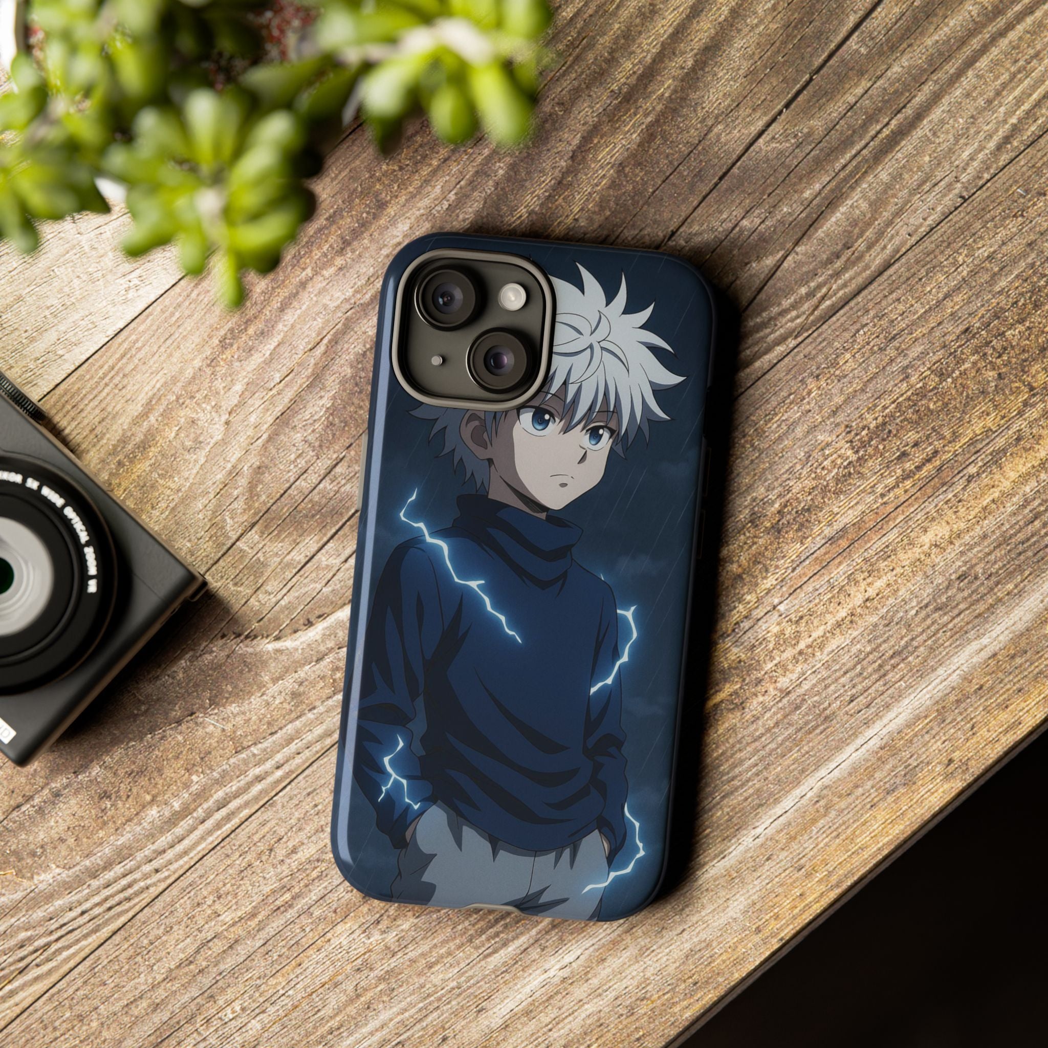 Anime Phone Case Featuring Lightning Design,