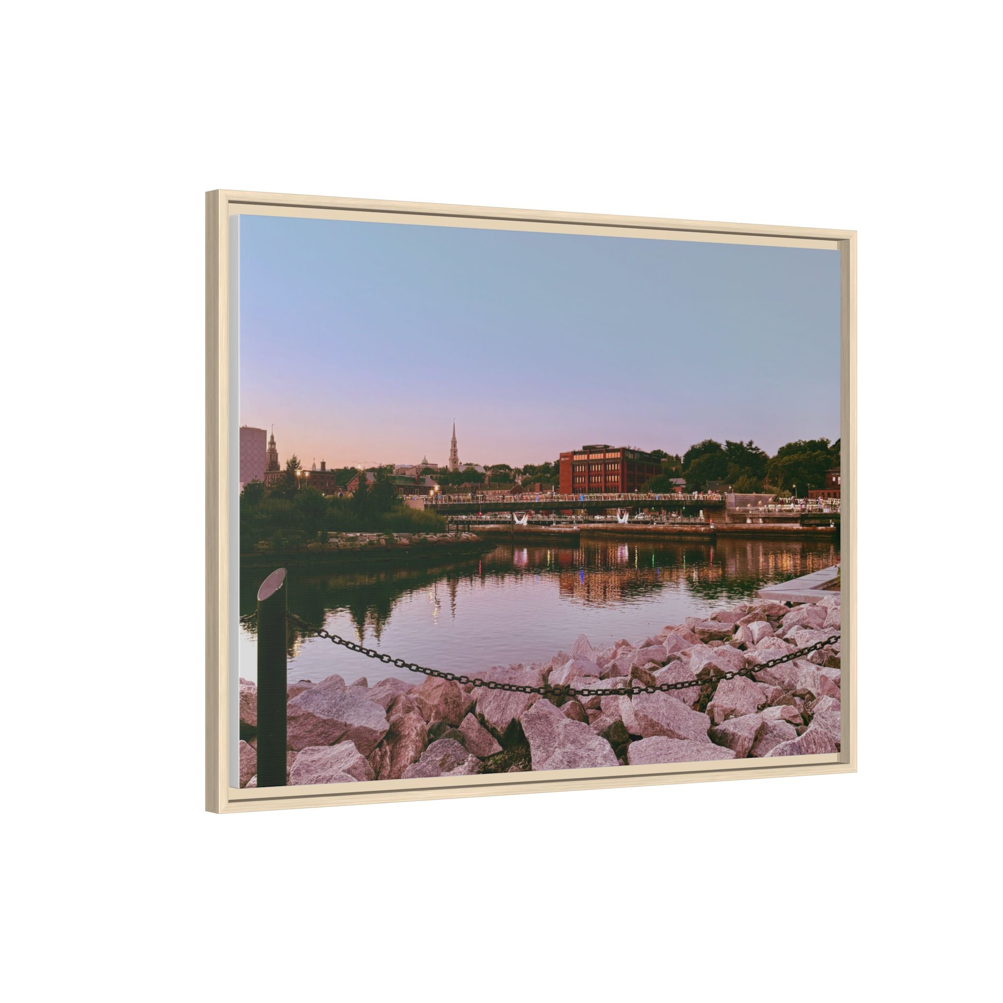 Tranquil Harbor Sunset Wall Art