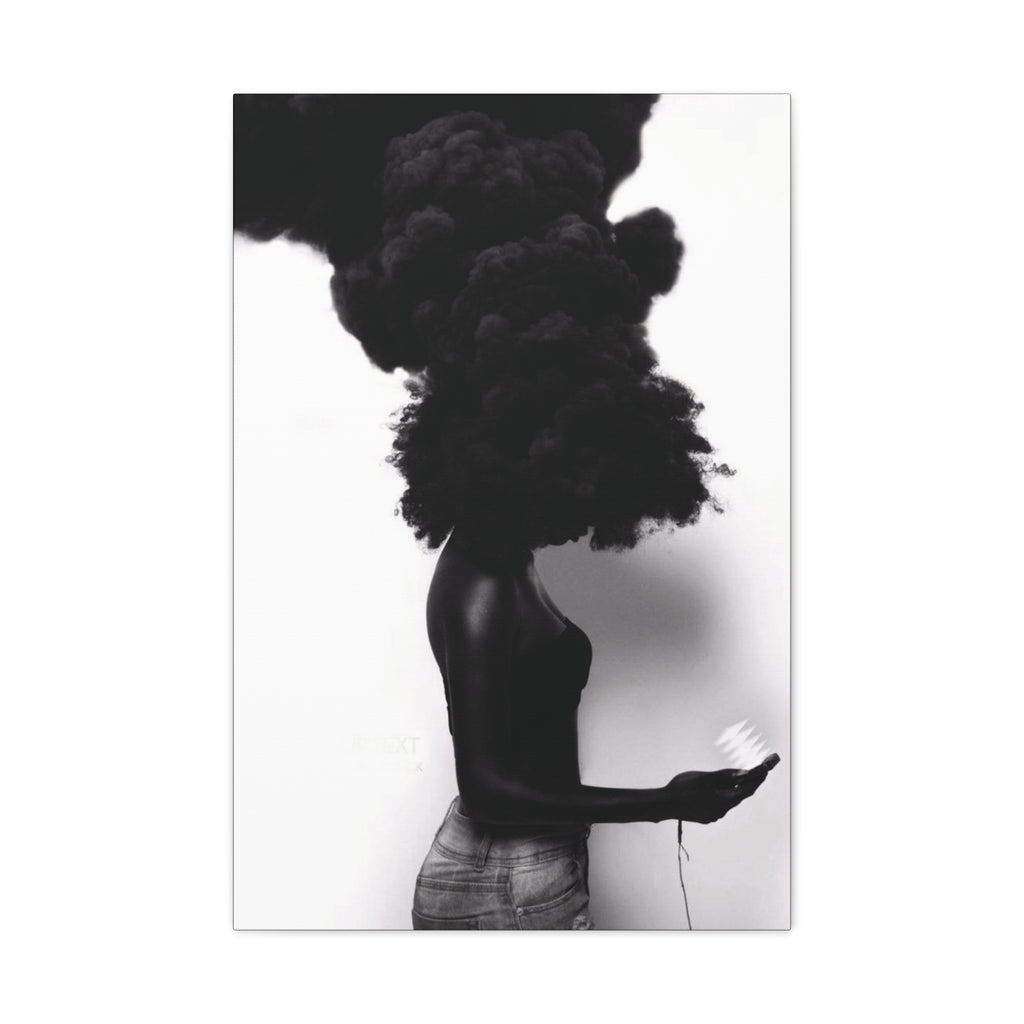 Abstract Black Woman Canvas Art Print | Modern Wall Decor, Home & Office Decoration, Gift for Art Lovers, Unique Artwork