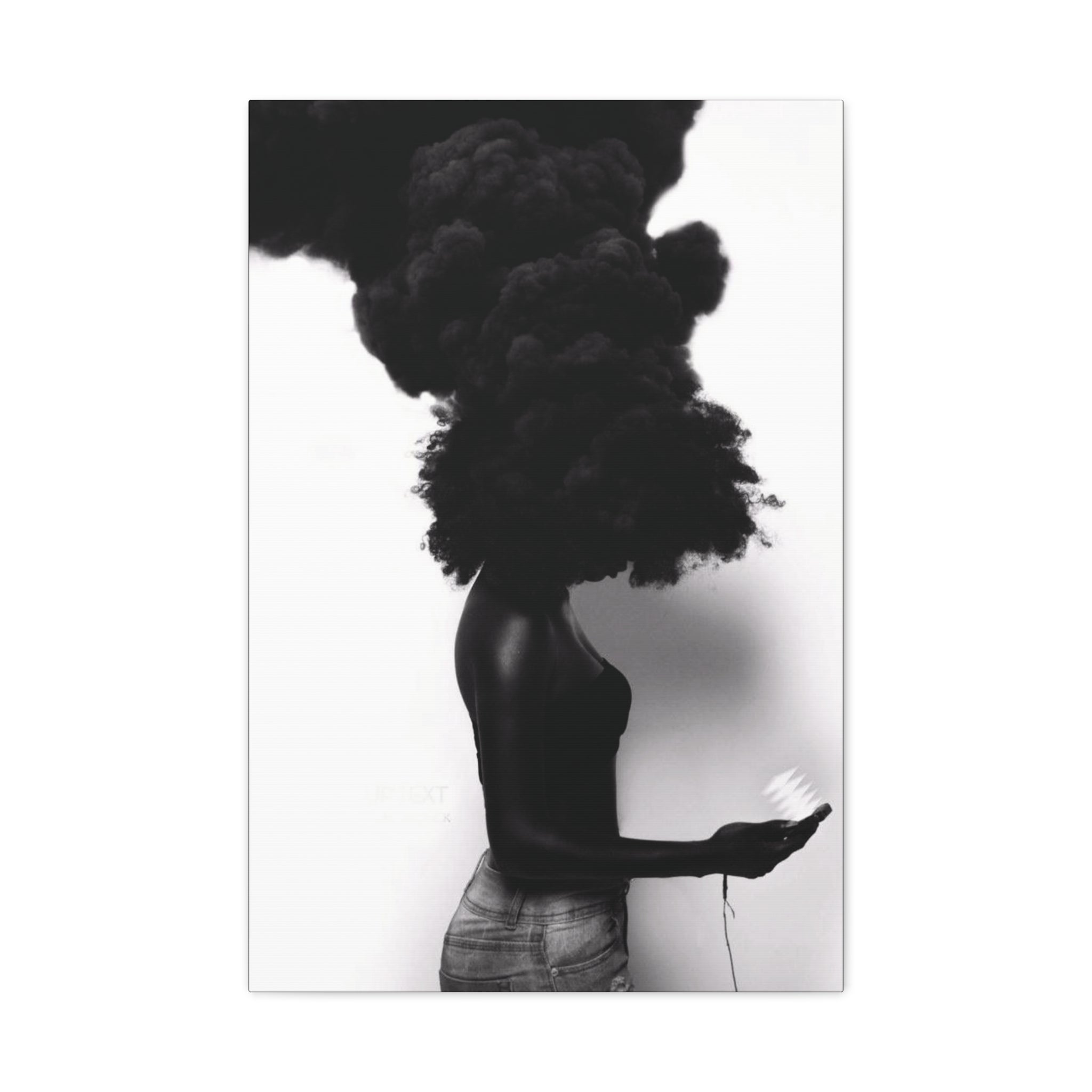 Abstract Black Woman Canvas Art Print | Modern Wall Decor, Home & Office Decoration, Gift for Art Lovers, Unique Artwork