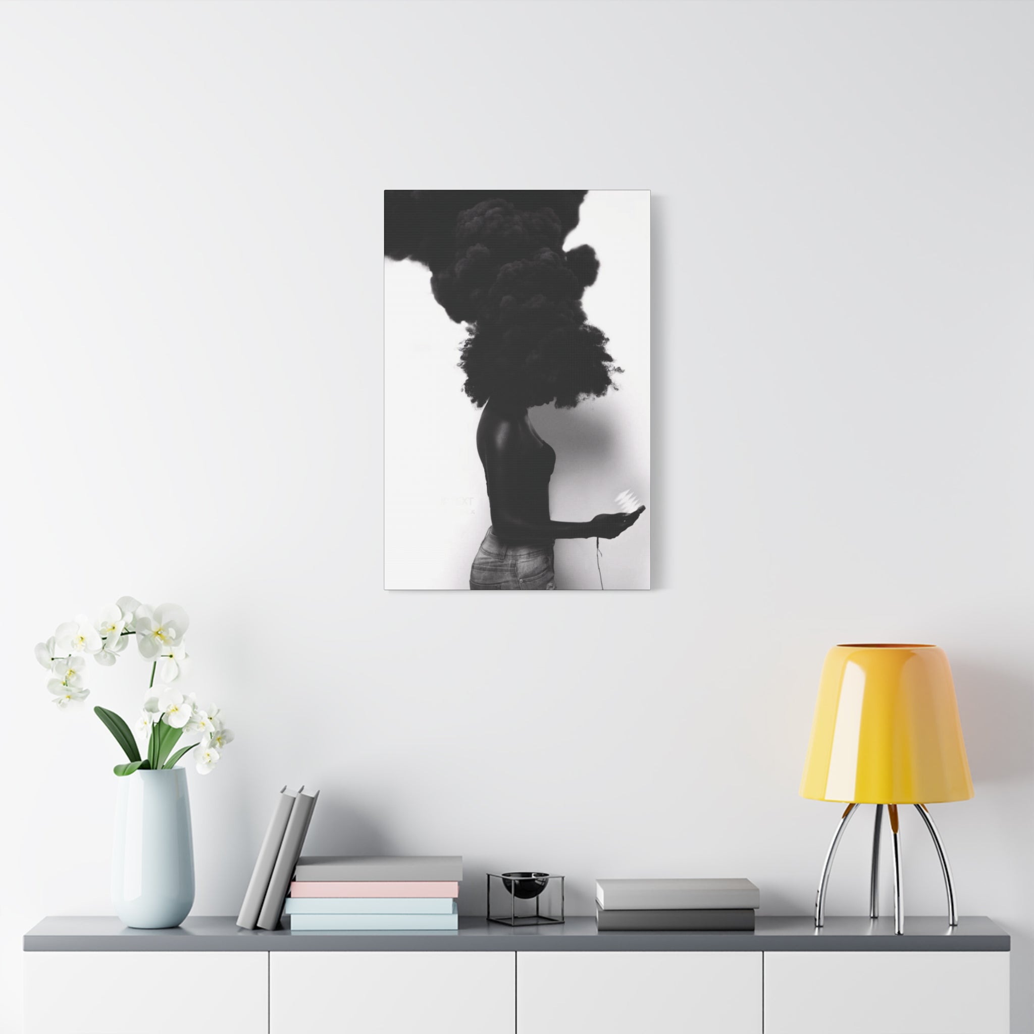 Abstract Black Woman Canvas Art Print | Modern Wall Decor, Home & Office Decoration, Gift for Art Lovers, Unique Artwork
