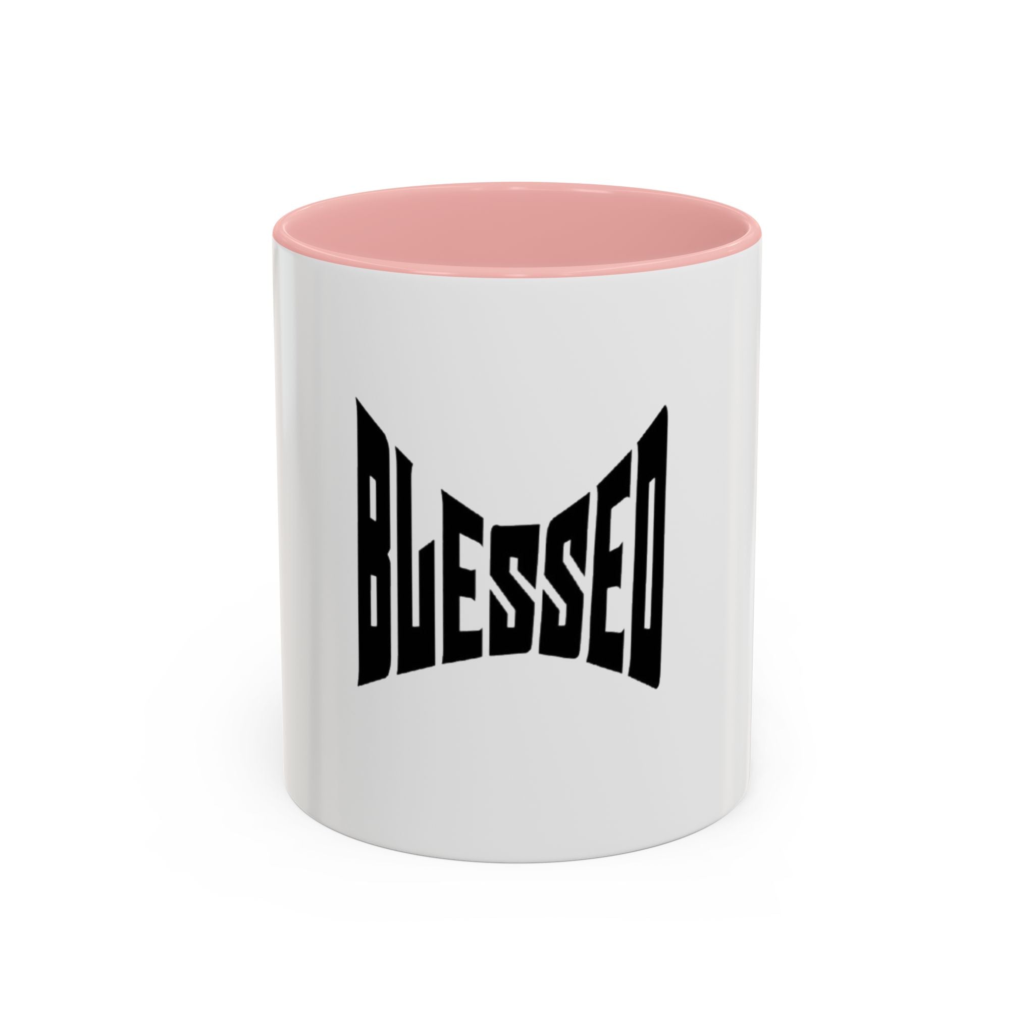 Blessed Coffee Mug — Bold Black Typography Ceramic Mug (11/15 oz)