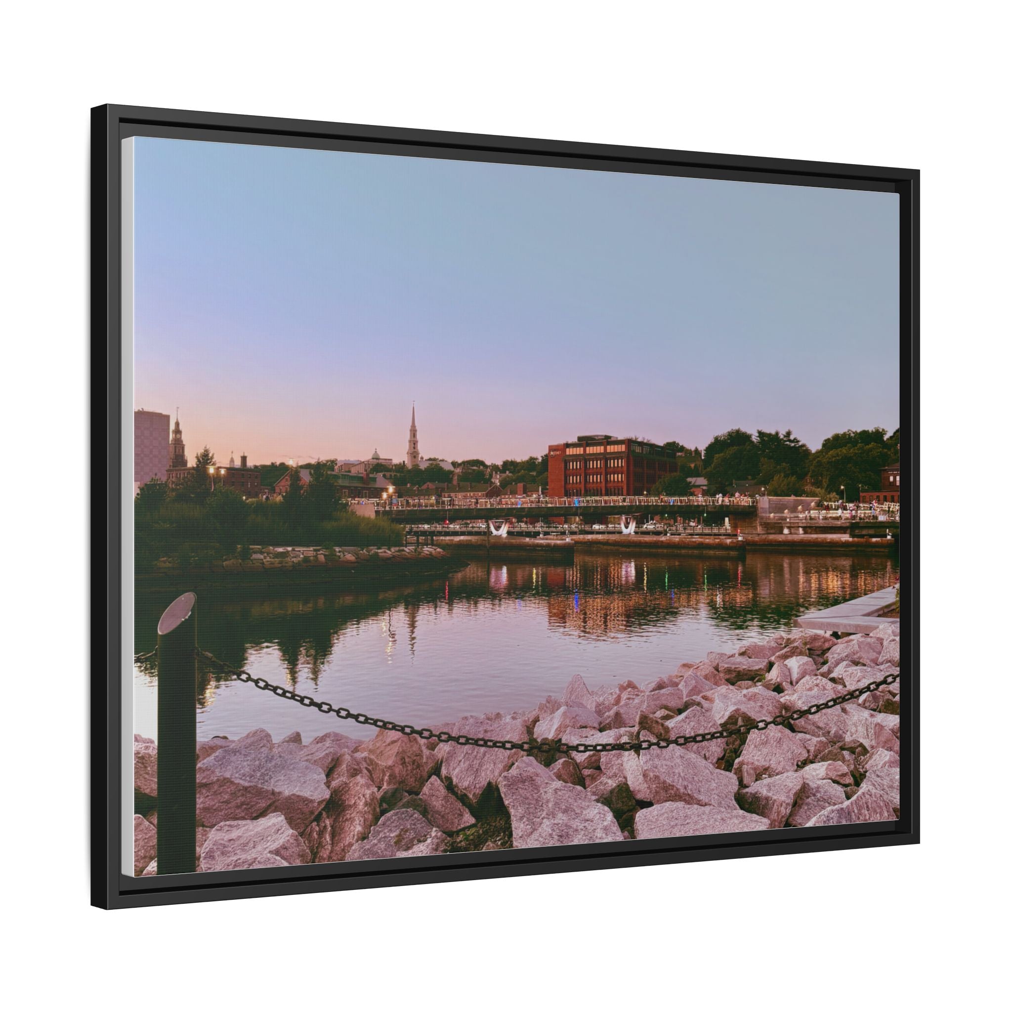 Tranquil Harbor Sunset Wall Art