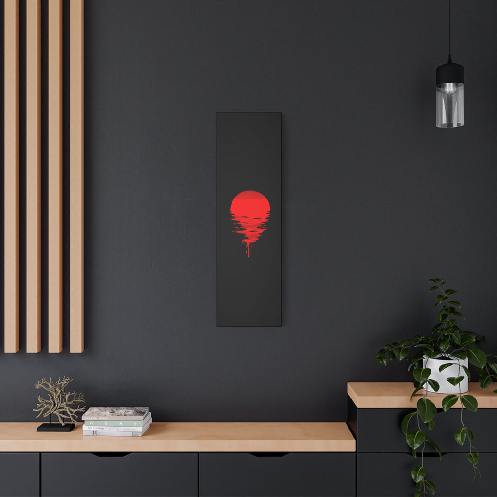 Sunset Canvas Art Print, Modern Wall Decor, Red and Black Home Decor, Abstract Art