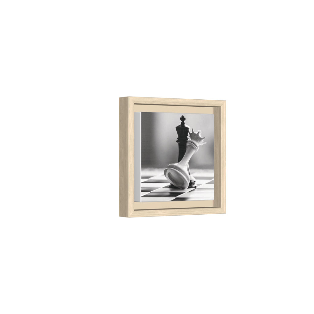 Chess King and Fallen Queen Matte Canvas Framed Wall Art
