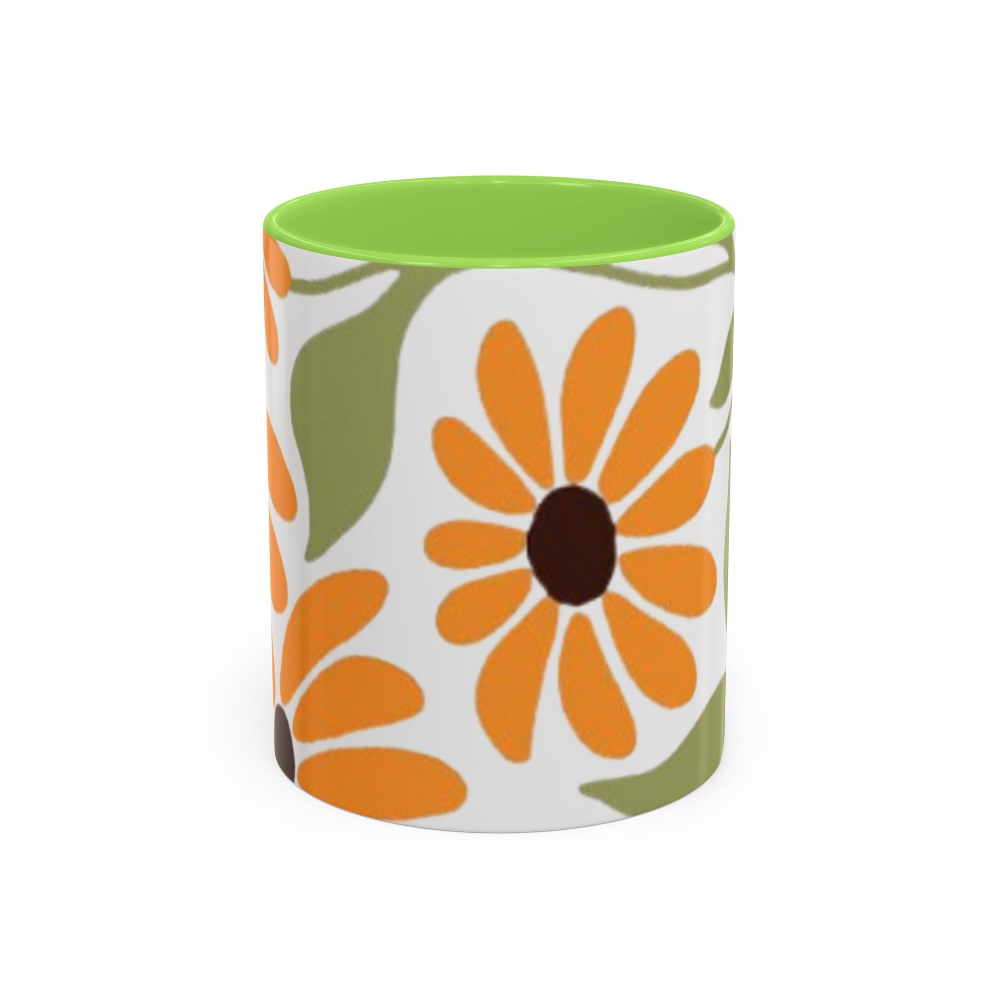 Colorful Floral Mugs, Bright Ceramic Coffee Cups