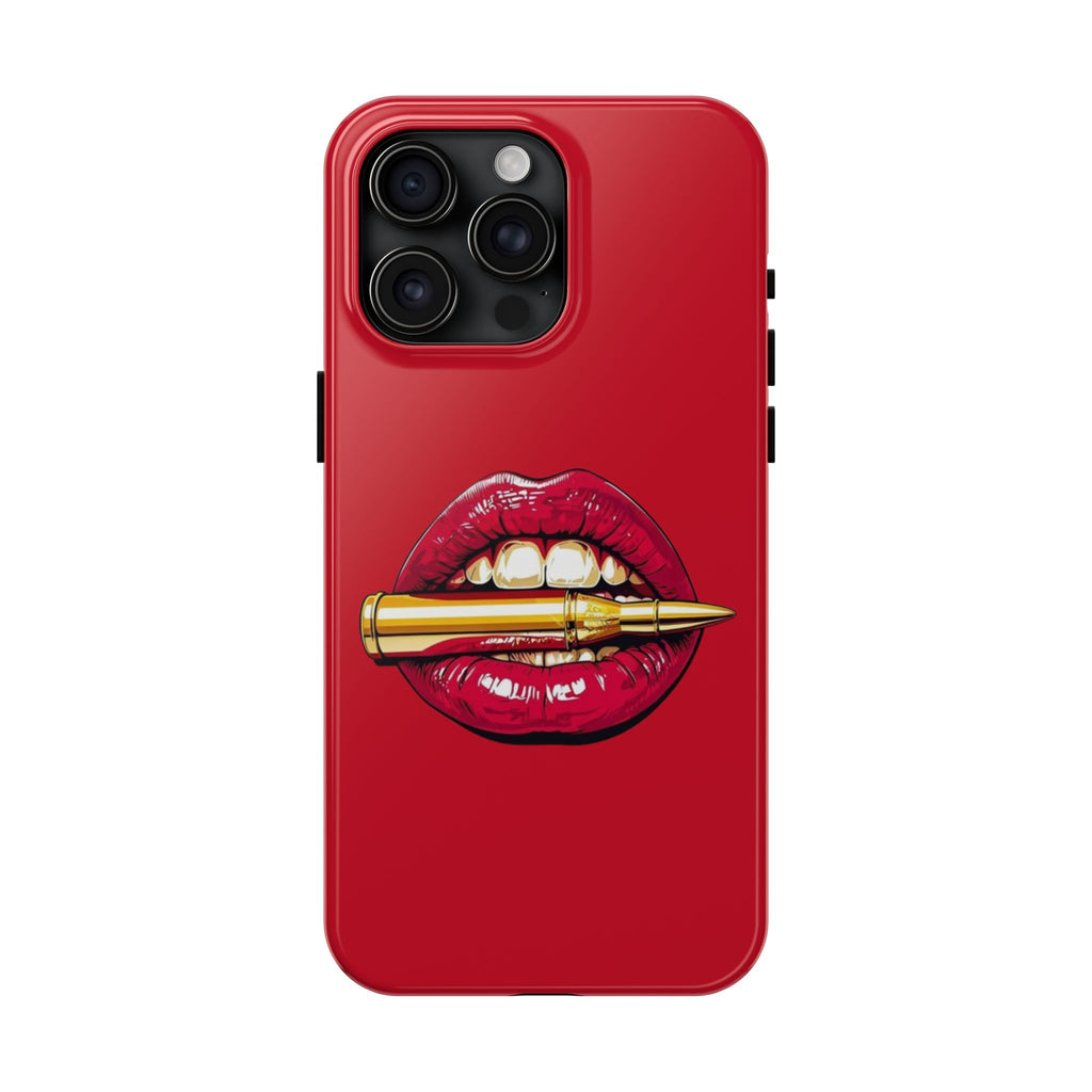 Bold Lipstick Phone Case - Tough Cover for Trendsetters, Vibrant Red Phone Skin, Fashionable Phone Accessory, Unique Gift for Her, [...]