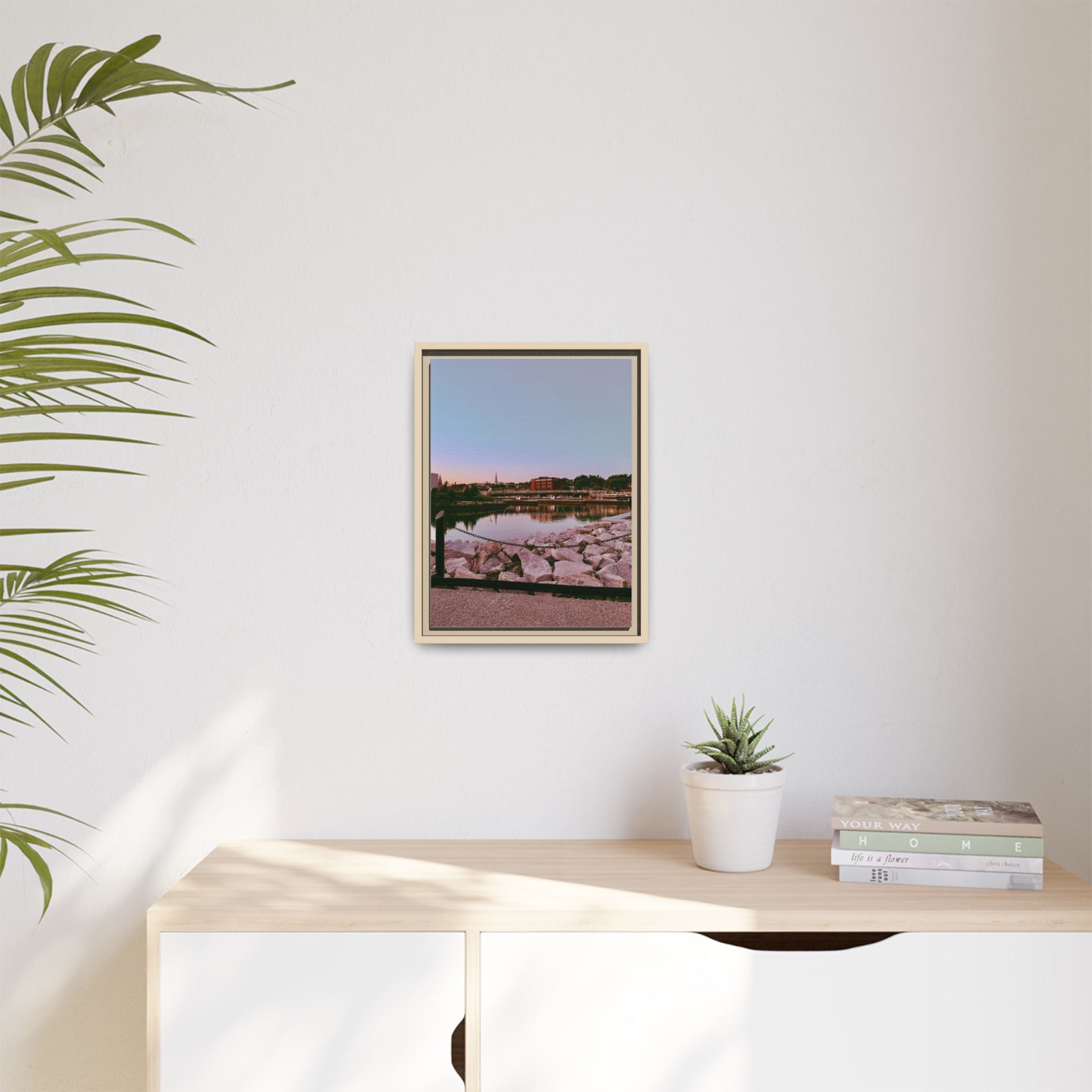 Tranquil Harbor Sunset Wall Art