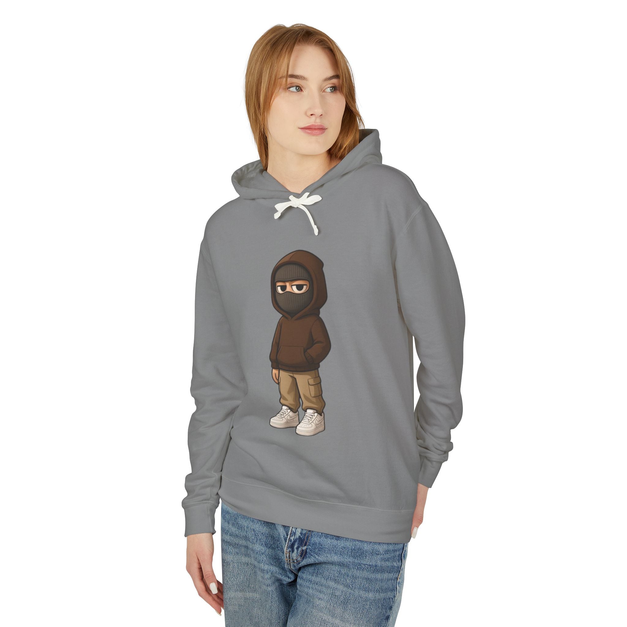 Streetwear Ninja Character Graphic Hoodie