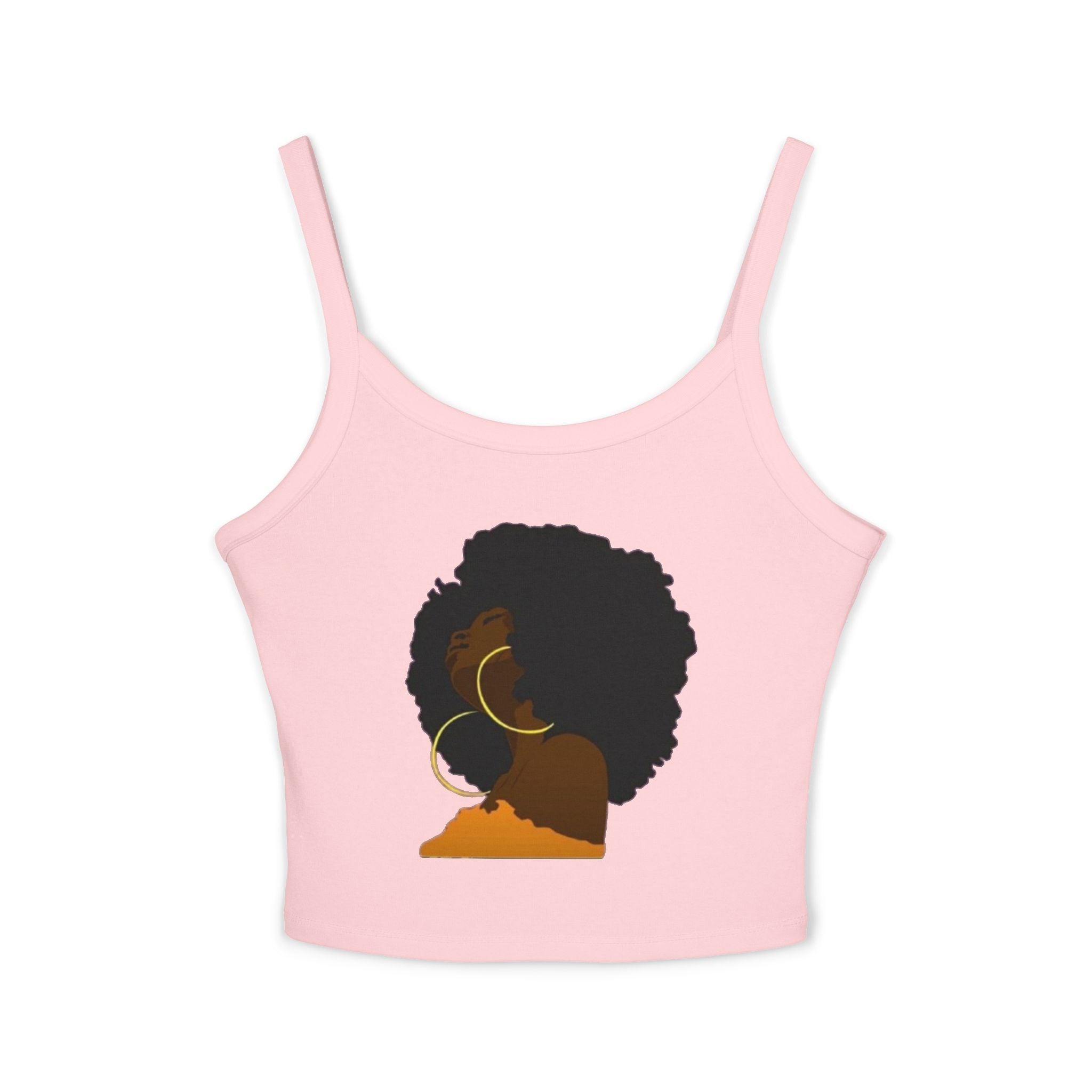Afro Lady Spaghetti Strap