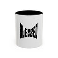 Blessed Coffee Mug — Bold Black Typography Ceramic Mug (11/15 oz)
