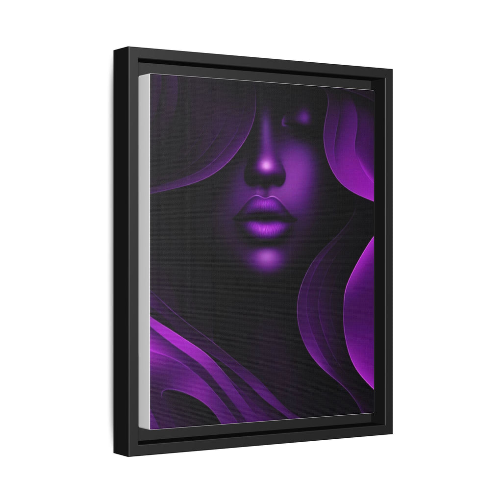 The Quiet Bloom – Purple Abstract Woman Portrait