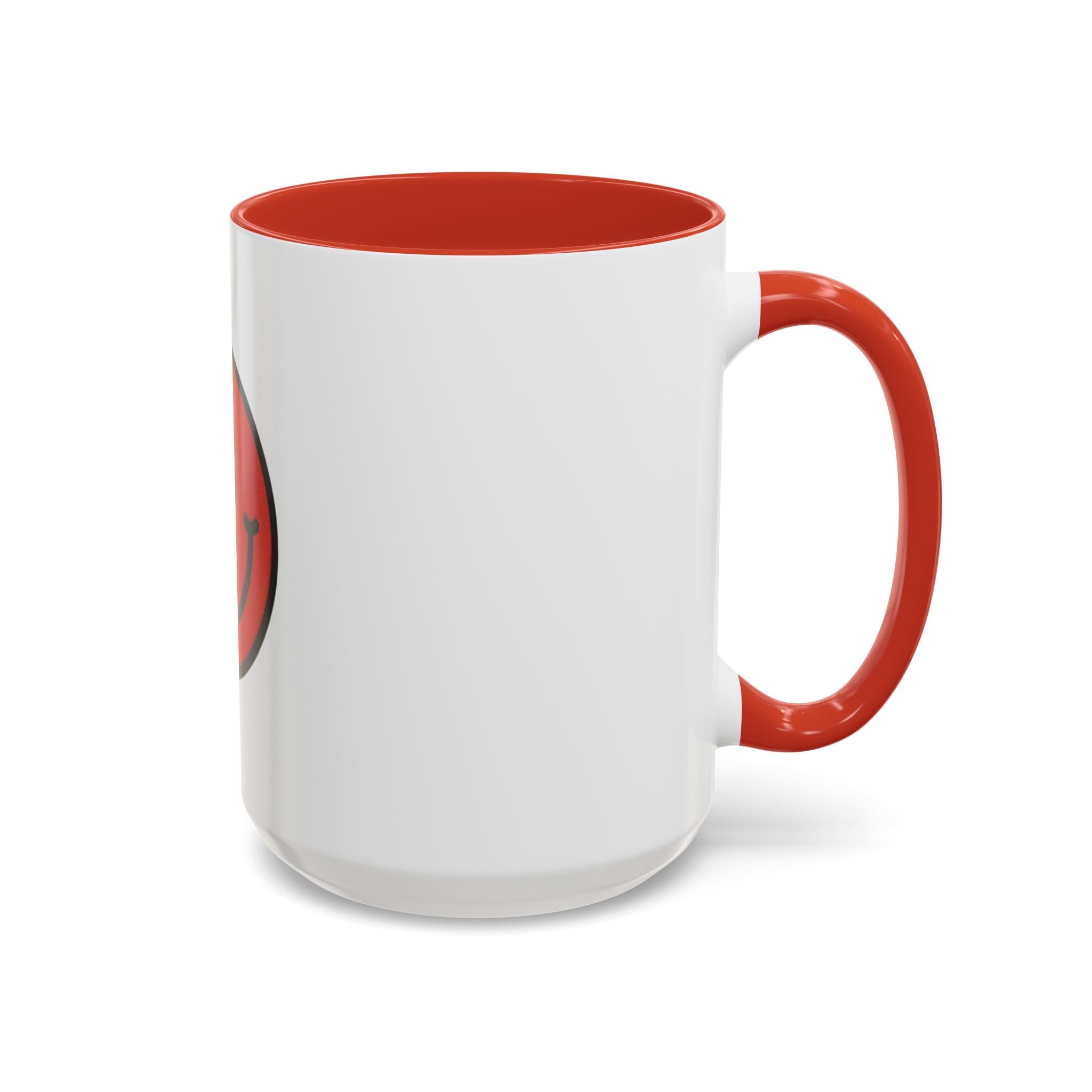 Smiley Face Accent Coffee Mug - Cheerful Gift for Coffee Lovers, Funny Kitchen Decor, Best Gift for Birthdays, Unique Office Mug
