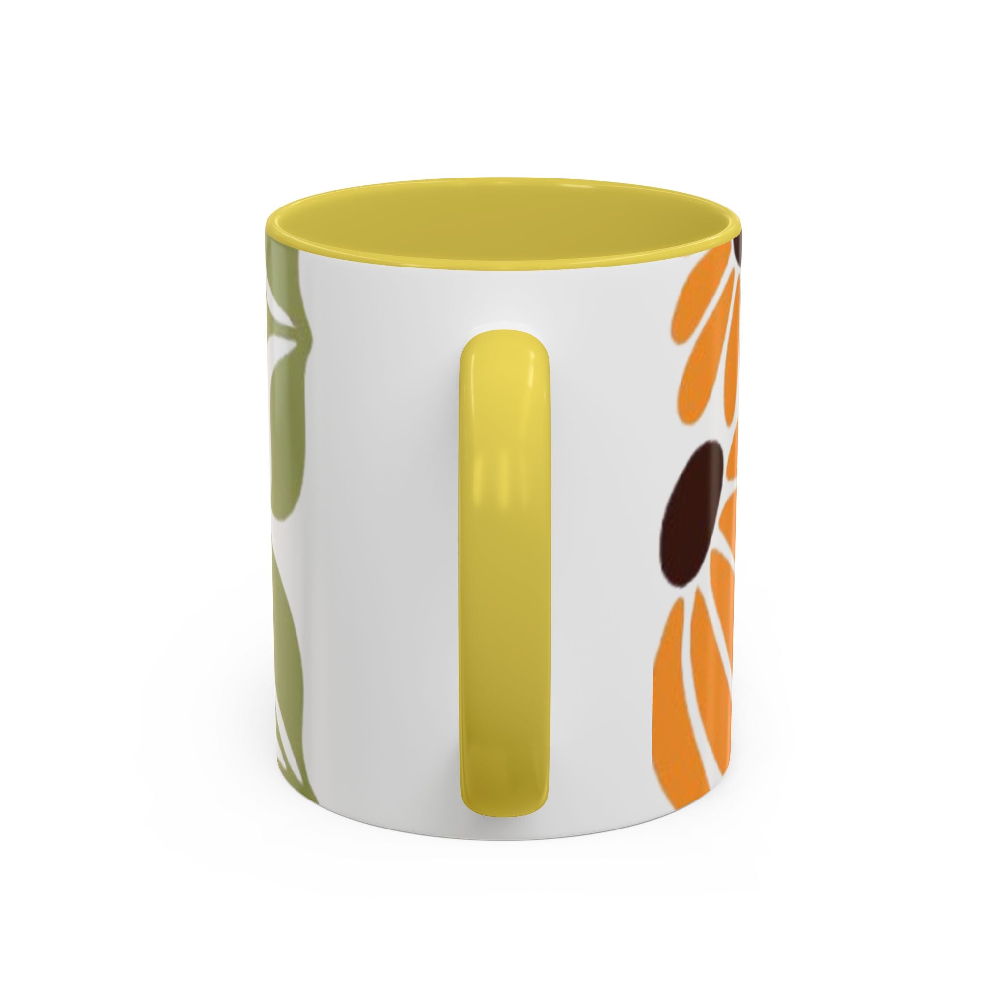 Colorful Floral Mugs, Bright Ceramic Coffee Cups