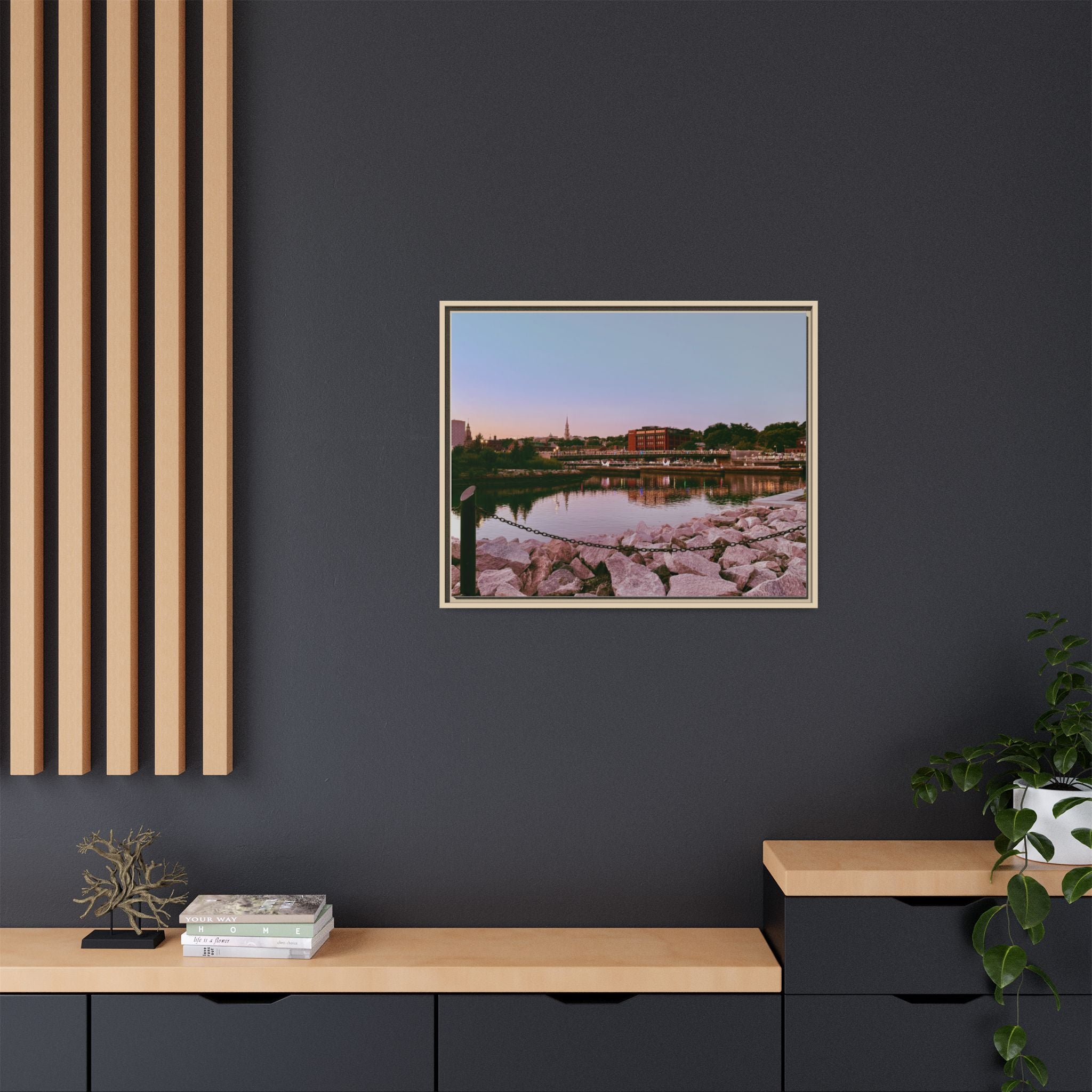 Tranquil Harbor Sunset Wall Art