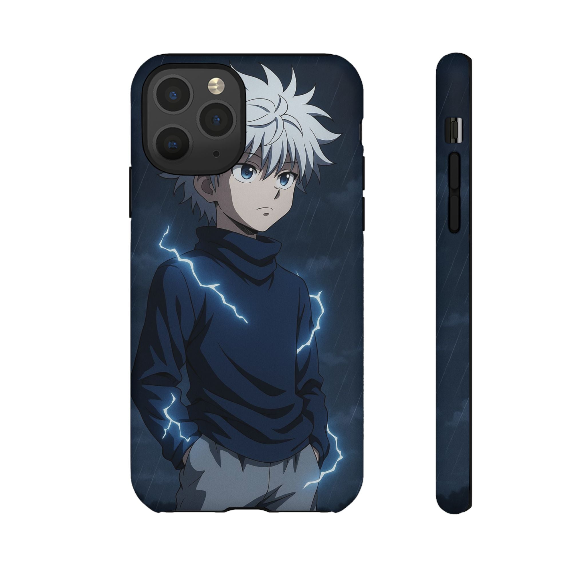 Anime Phone Case Featuring Lightning Design,
