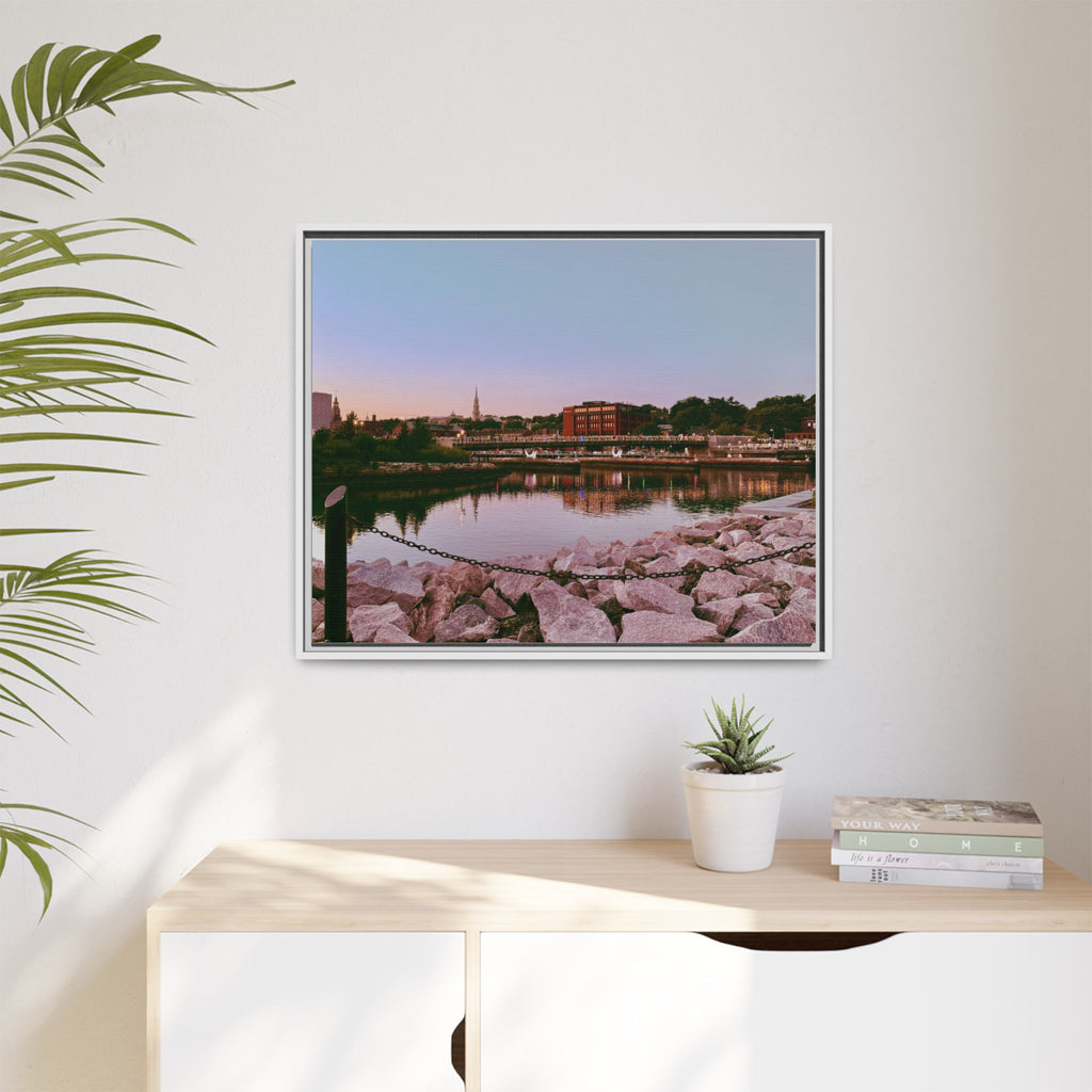 Tranquil Harbor Sunset Wall Art