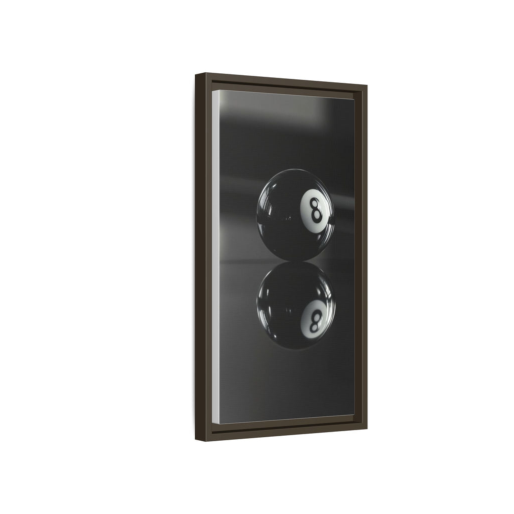 Eight Ball Reflection Matte Framed Canvas Print