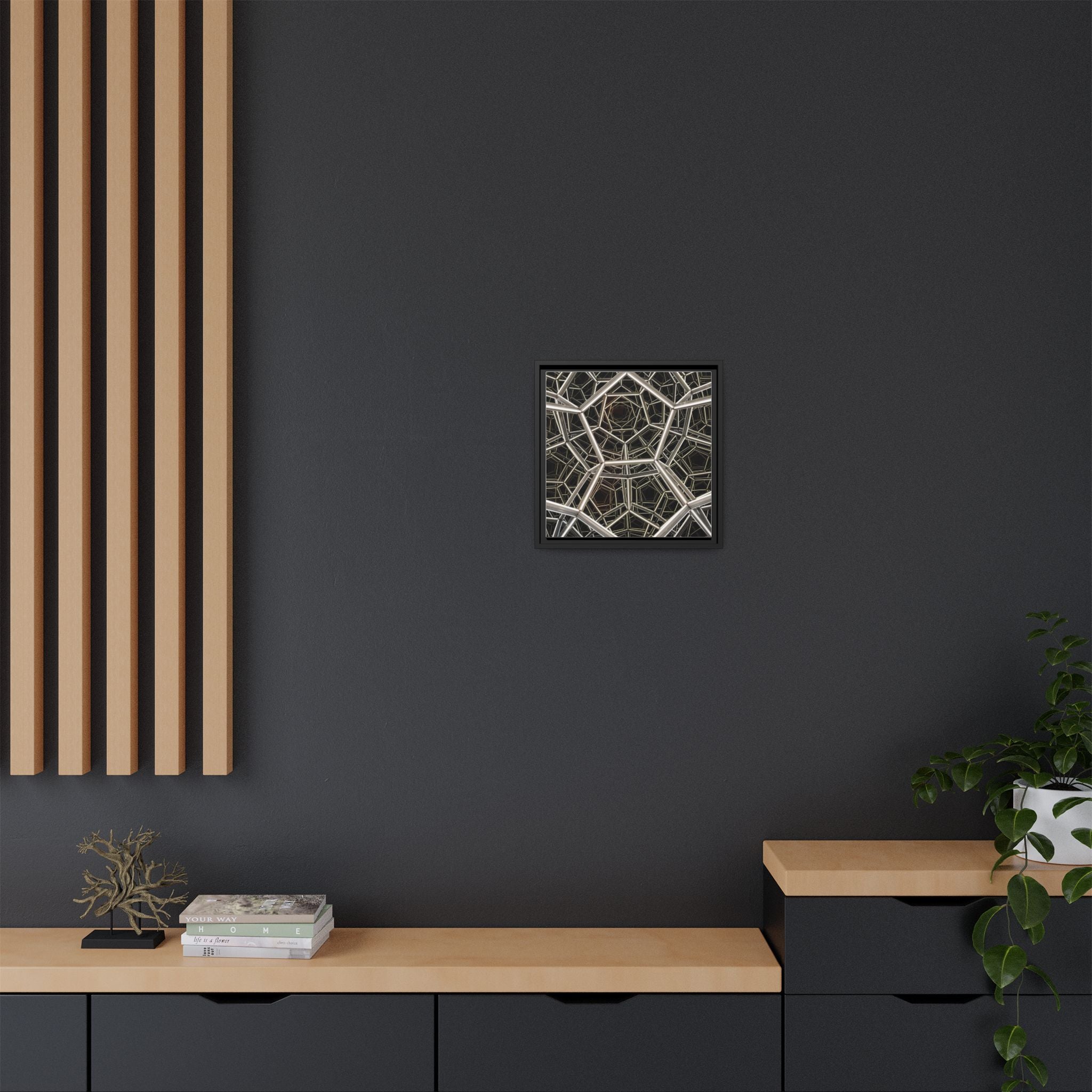Framed Wall Art Print, Modern Geometric Canvas, Abstract Home Decor, Unique Gift, Stylish Office Art, Contemporary Room Decor