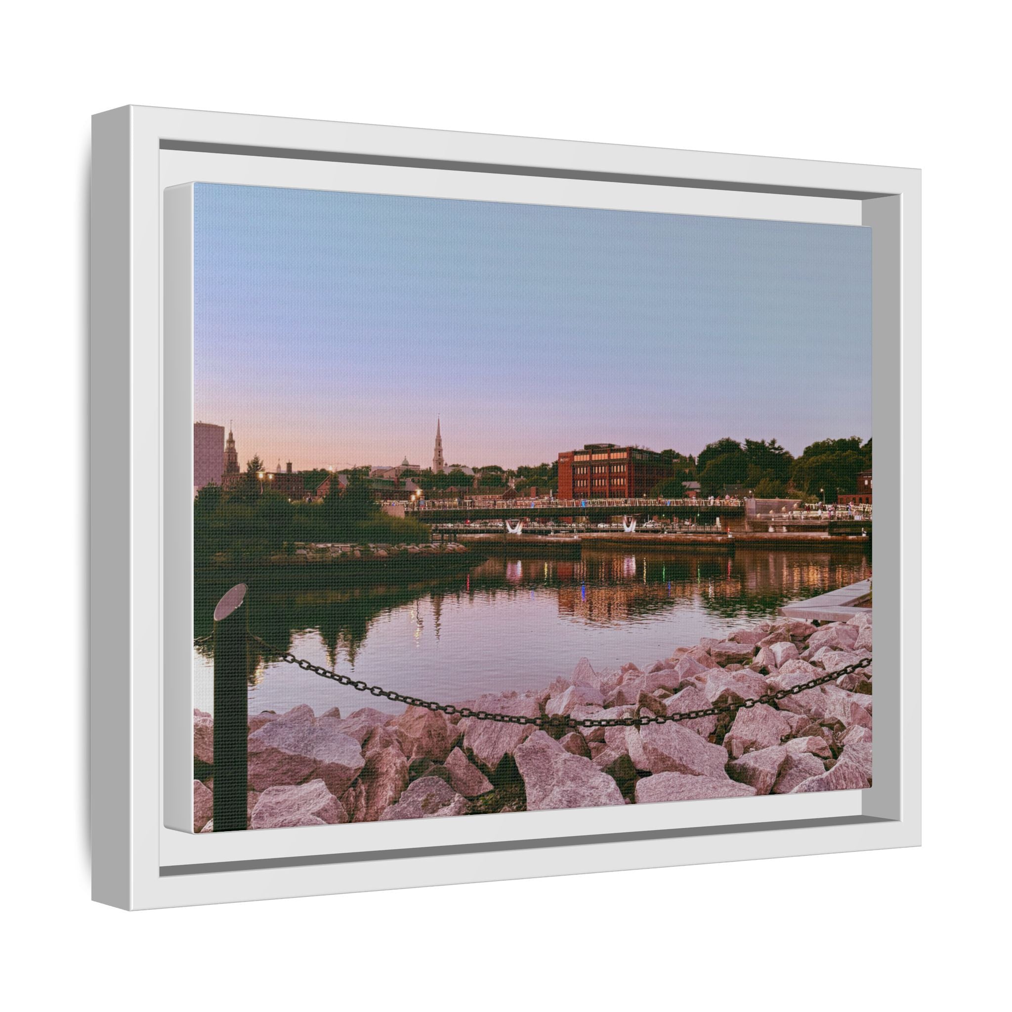 Tranquil Harbor Sunset Wall Art