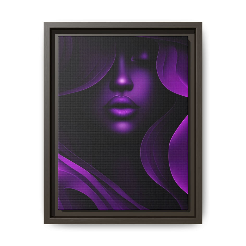 The Quiet Bloom – Purple Abstract Woman Portrait
